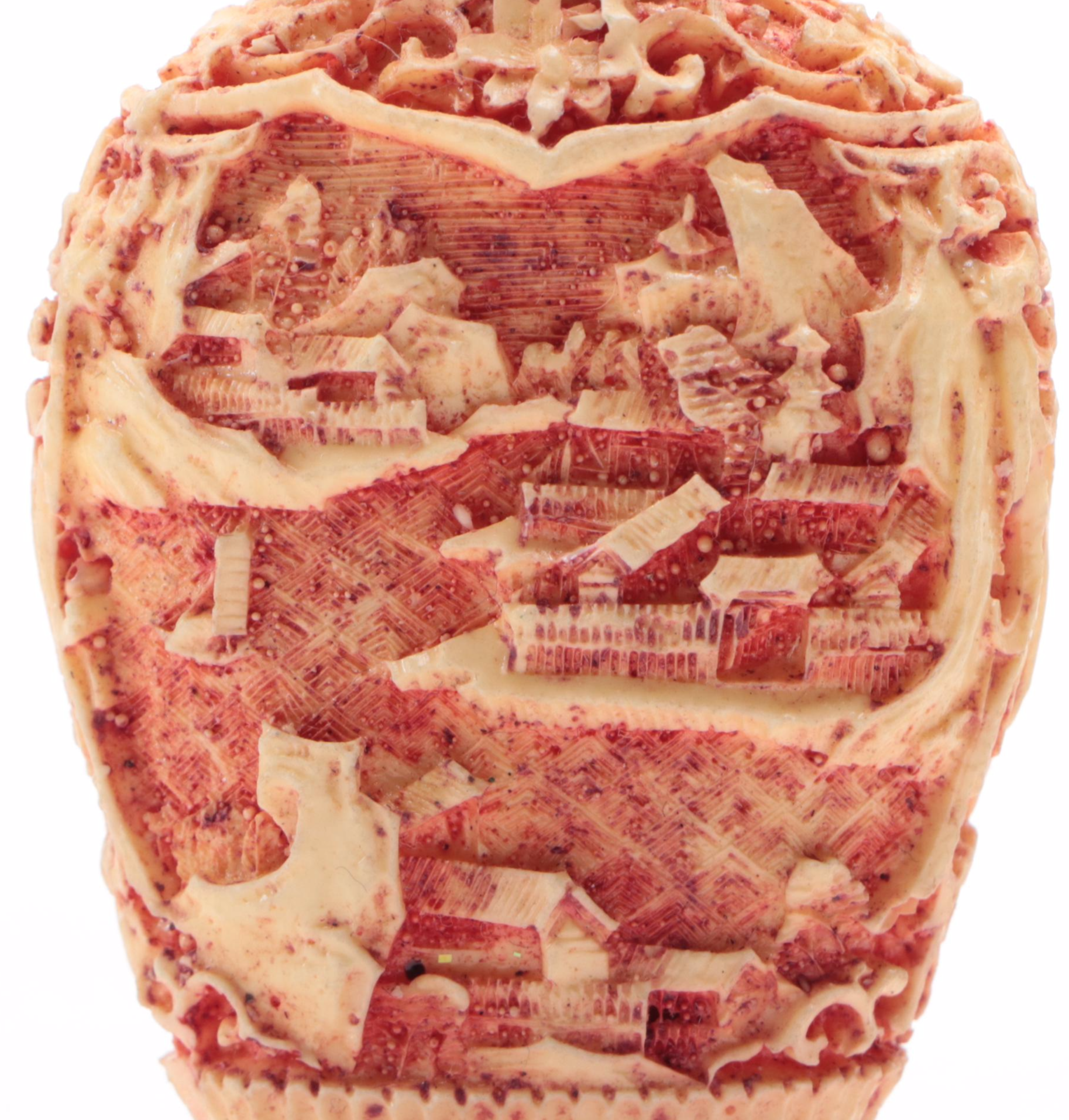 Chinese Carved Resin Snuff Bottle