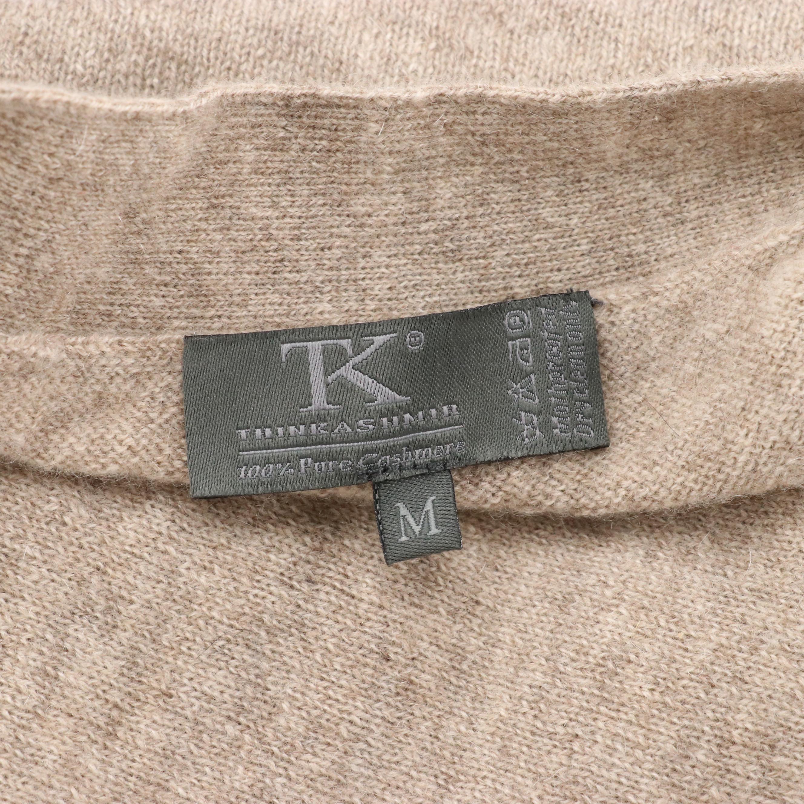 Thinkashmir Duster Cardigan in Taupe Cashmere with Box