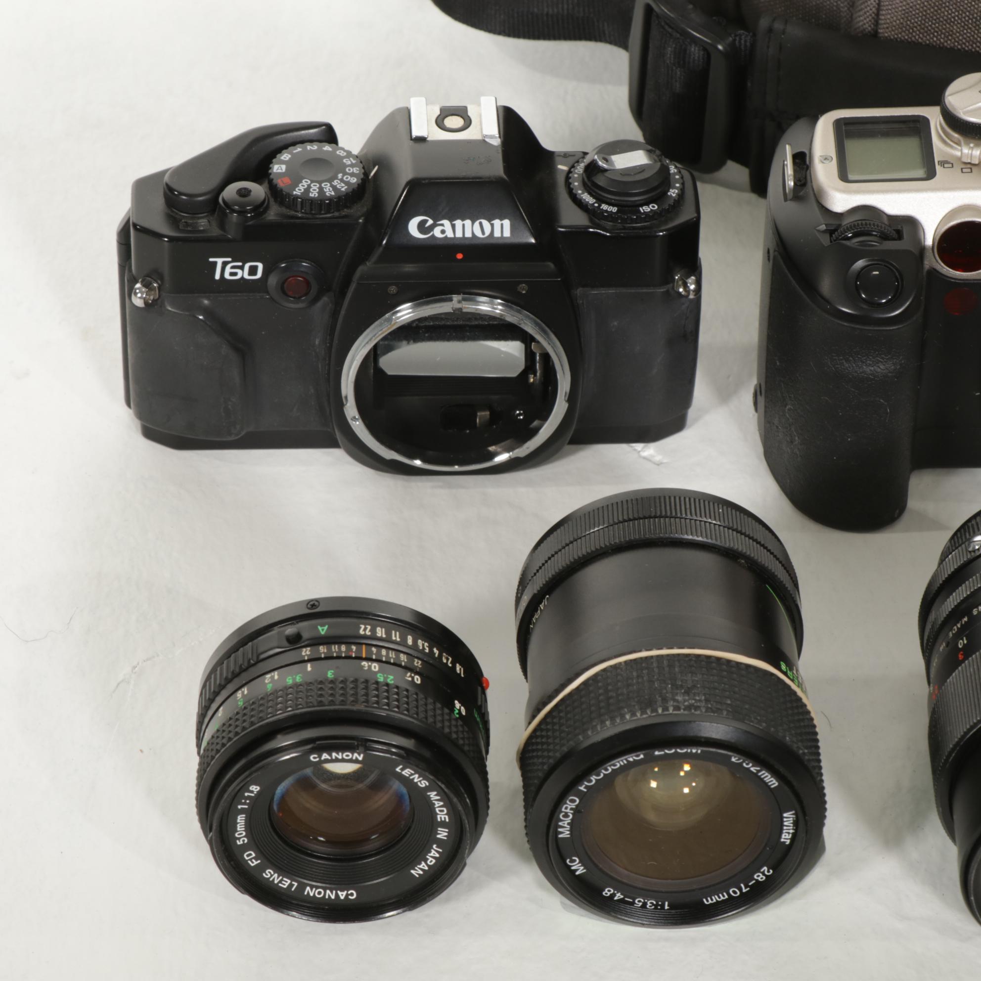 Canon 35mm Camera Bodies, Various Lenses and More
