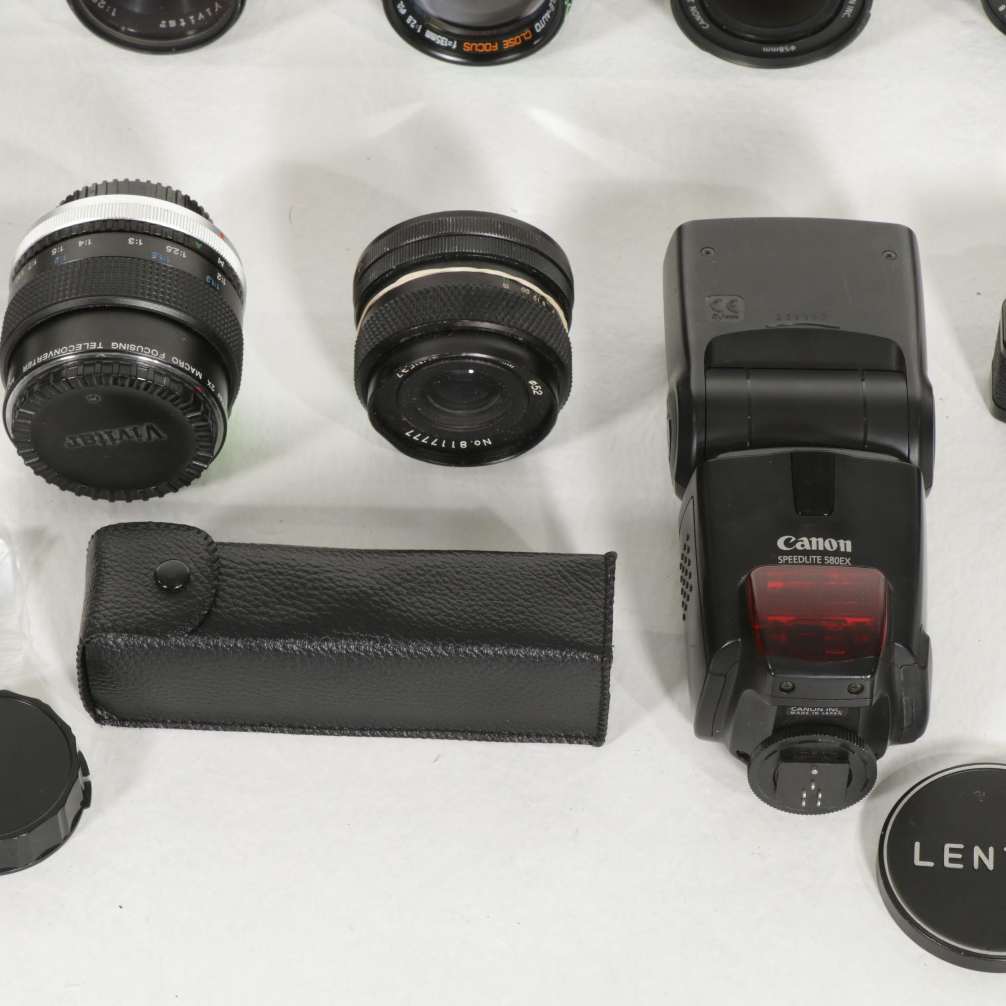 Canon 35mm Camera Bodies, Various Lenses and More