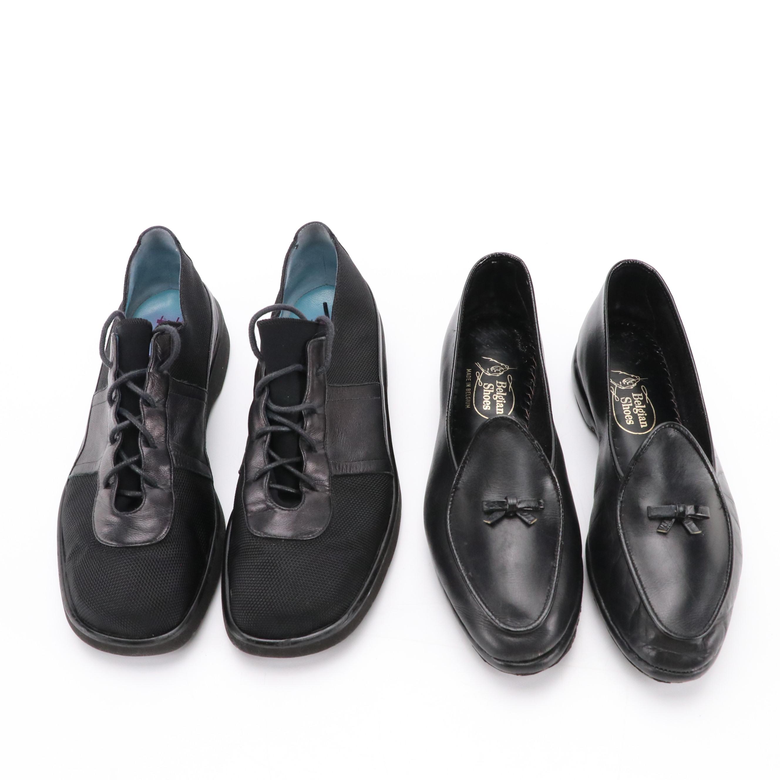 Belgian Shoes Loafers in Calfskin and Thierry Rabotin Layla Sneakers with Boxes