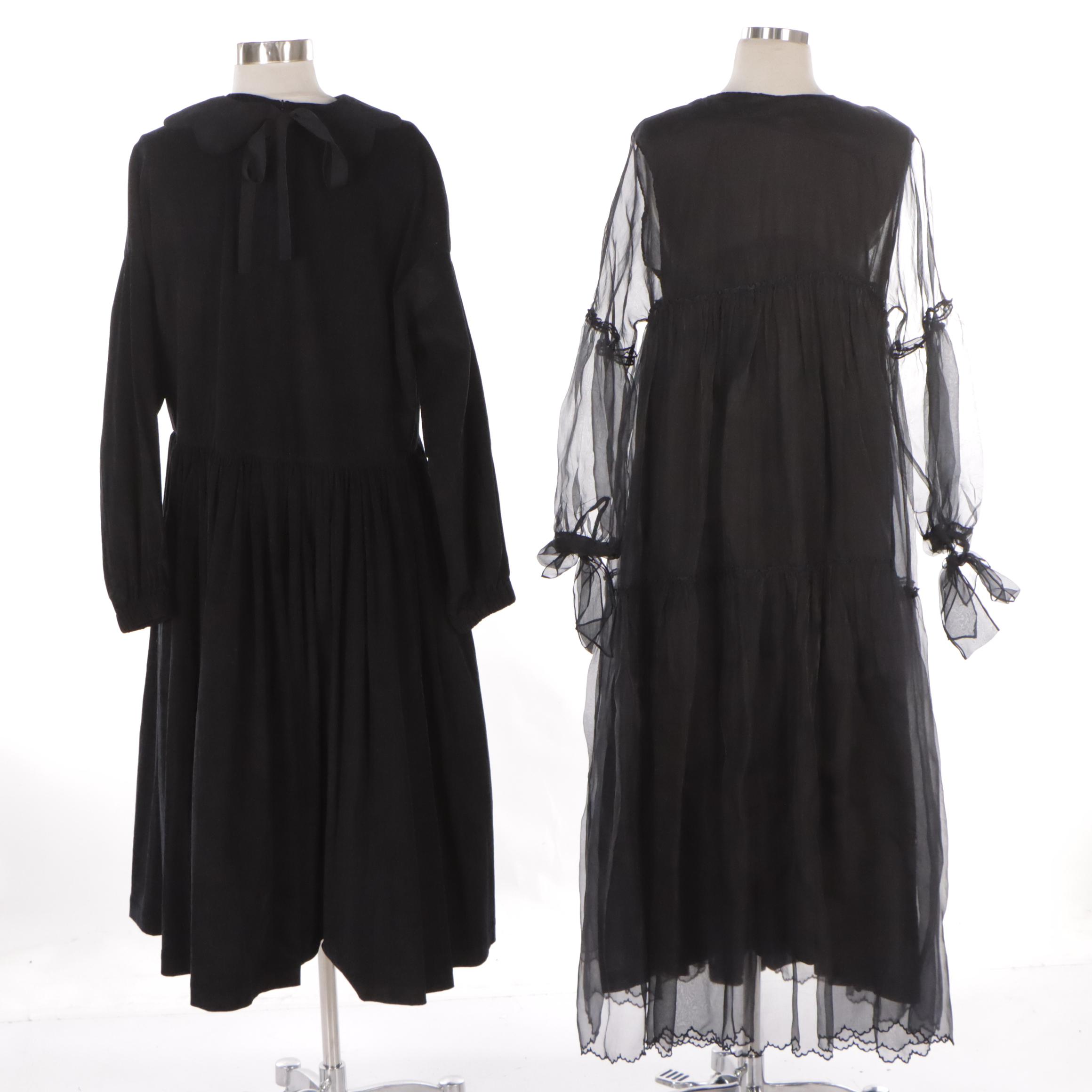 Sara Lanzi Corduroy Dress and EKA Design Studio Pine Dress with Slip Dress