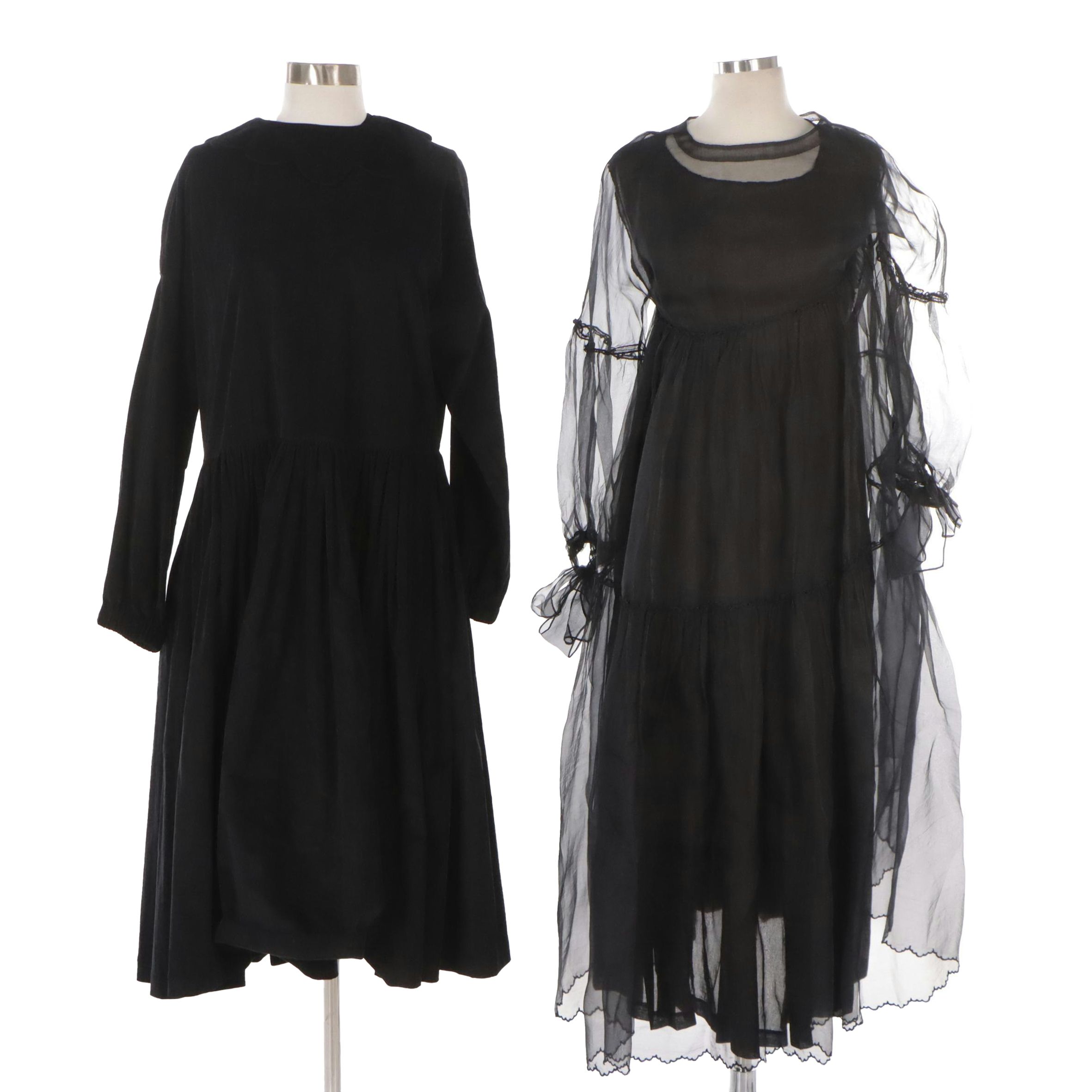 Sara Lanzi Corduroy Dress and EKA Design Studio Pine Dress with Slip Dress