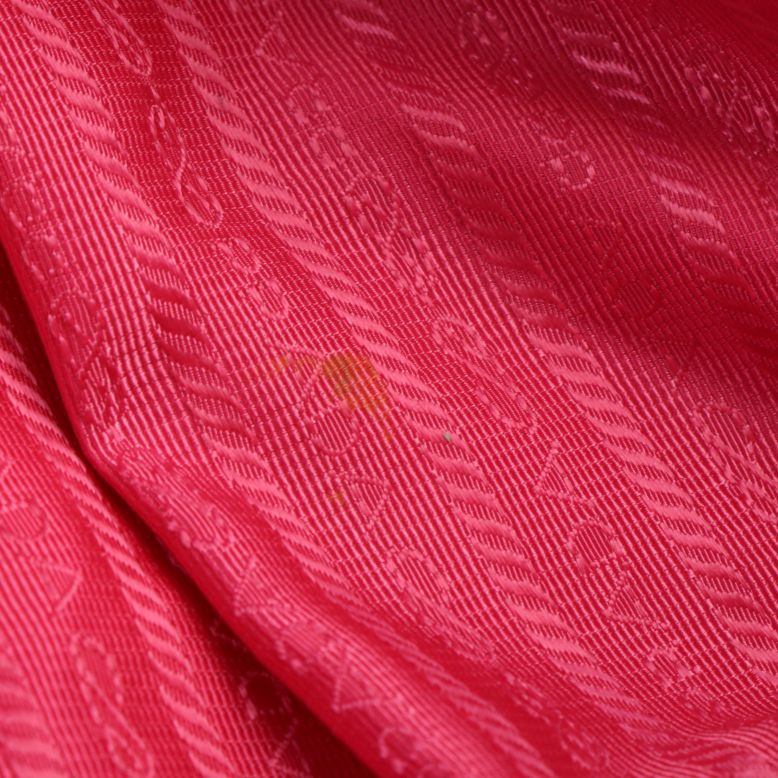 Prada East/West Bauletto Bag in Pink Vitello Shine Leather