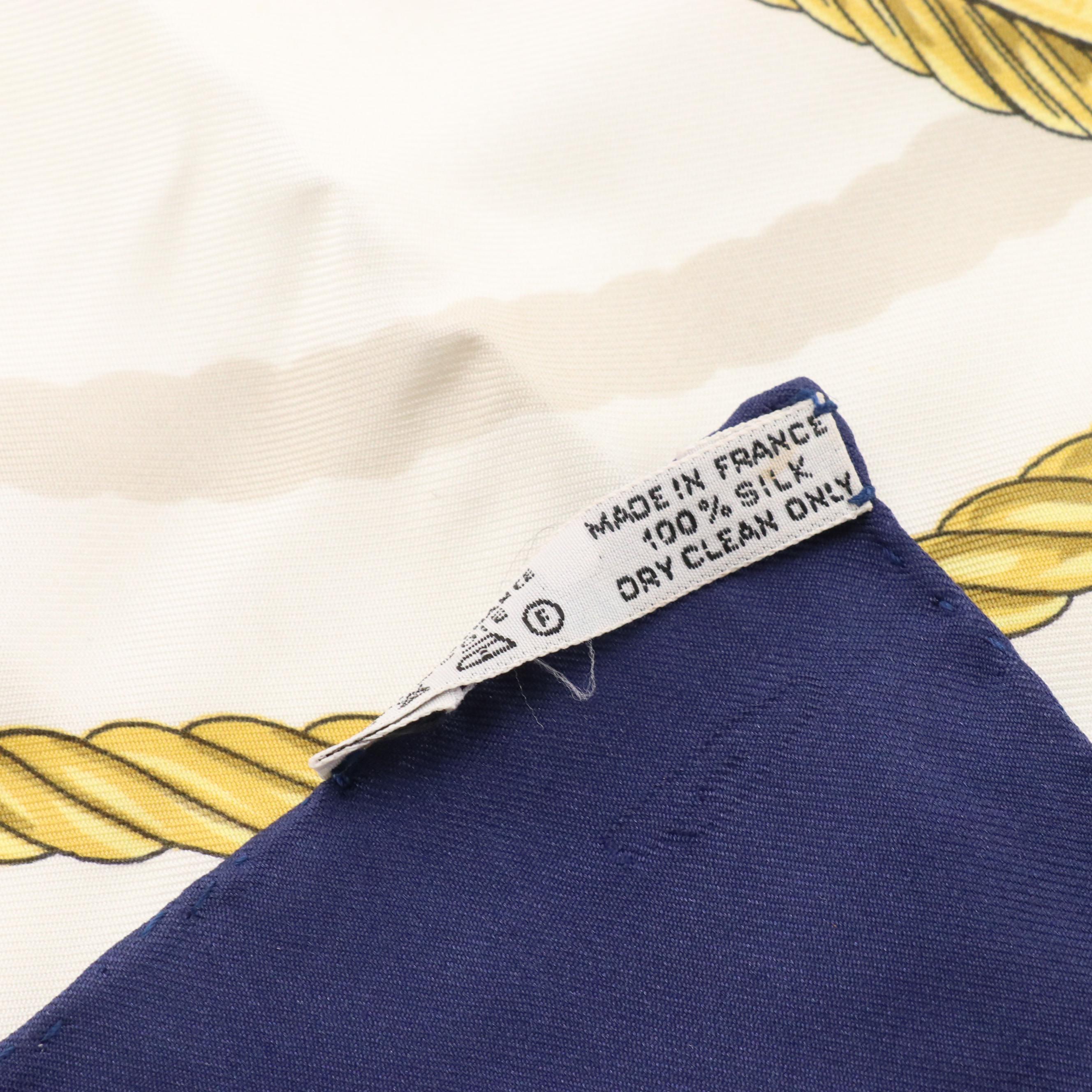 Hermès "Les Cavaliers d'Or" Scarf 90 in Silk Twill