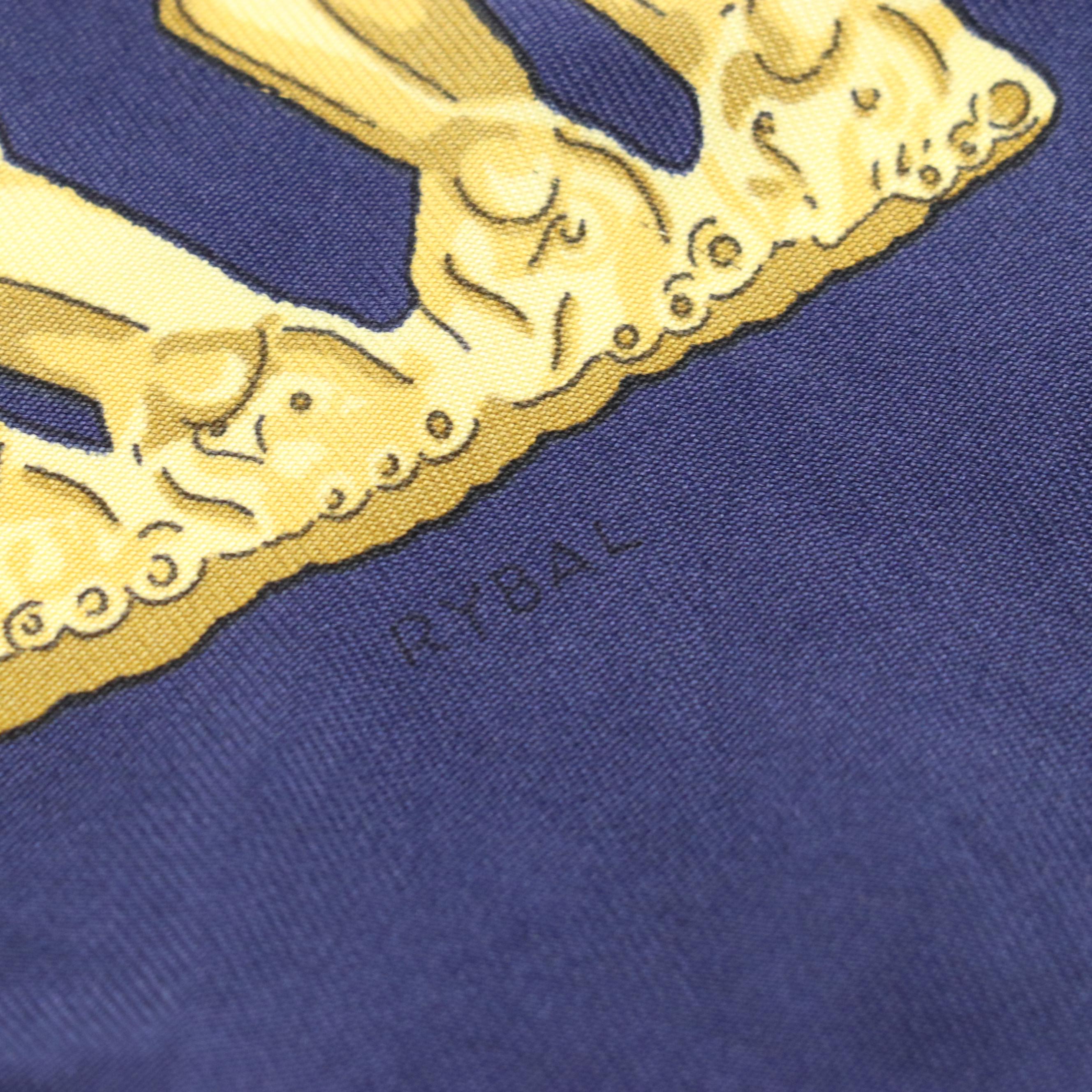 Hermès "Les Cavaliers d'Or" Scarf 90 in Silk Twill