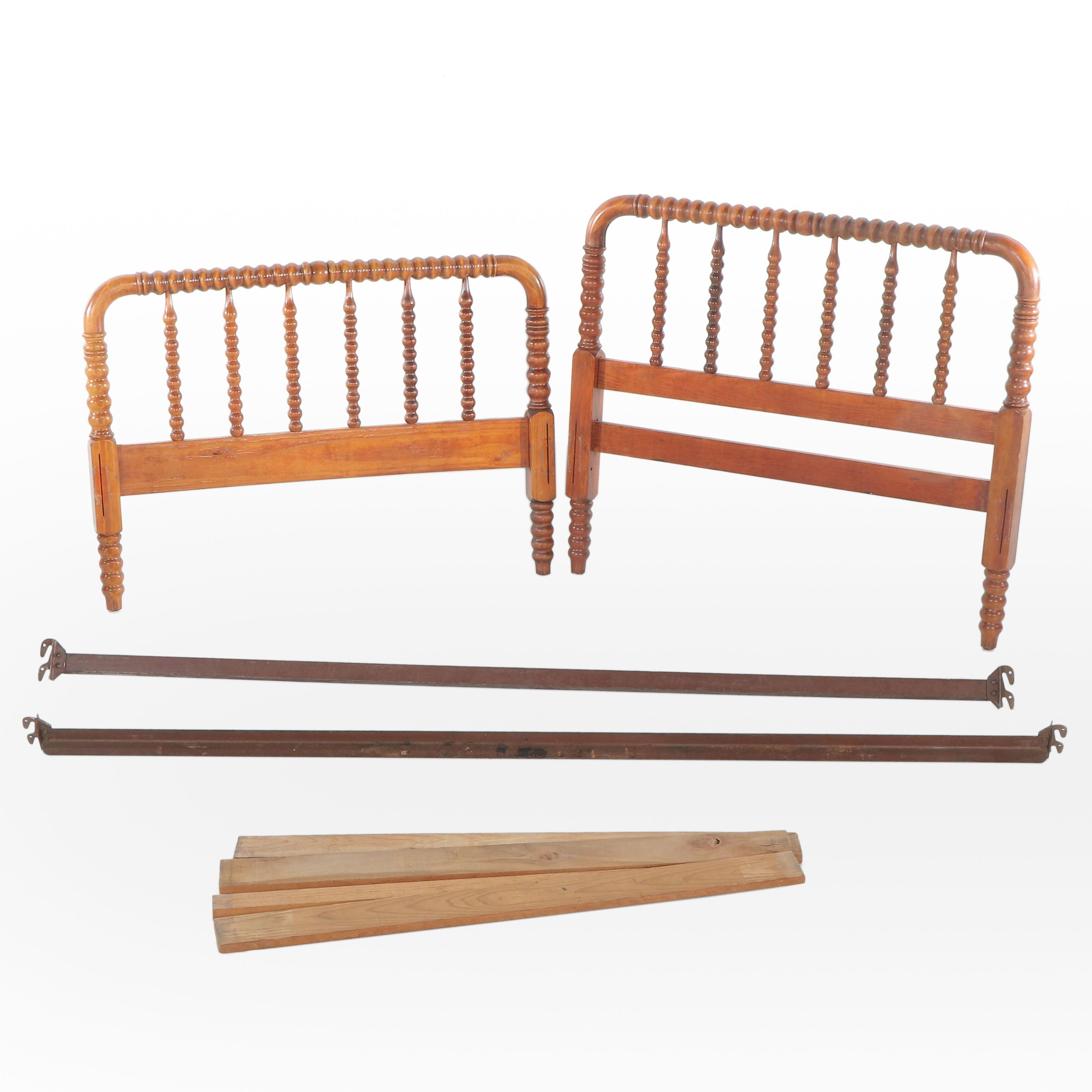 Jenny Lind Style Oak Bed Frame, Early to Mid-20th Century