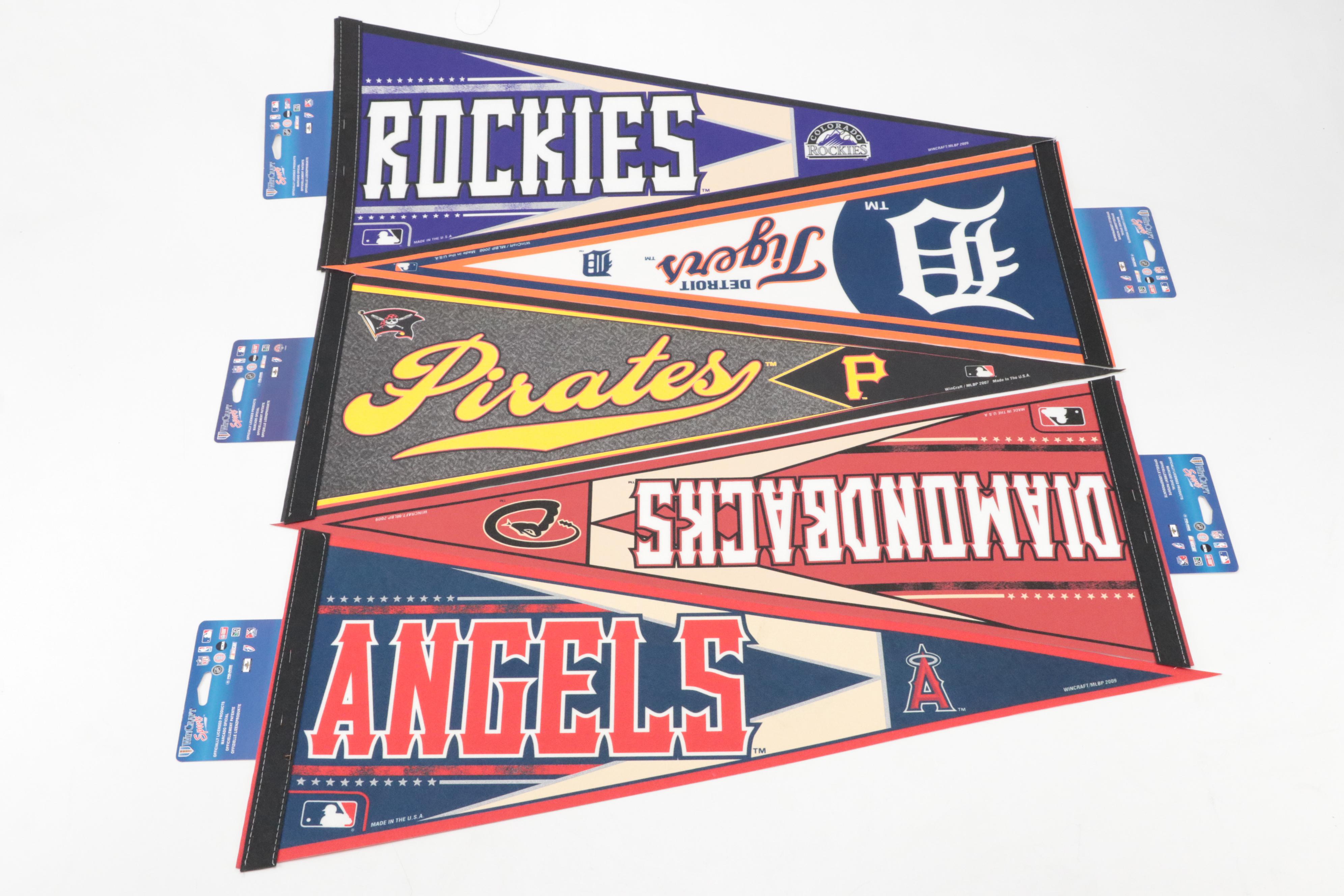 MLB Pennants Featuring Chicago Cubs, Arizona Diamondbacks, and More