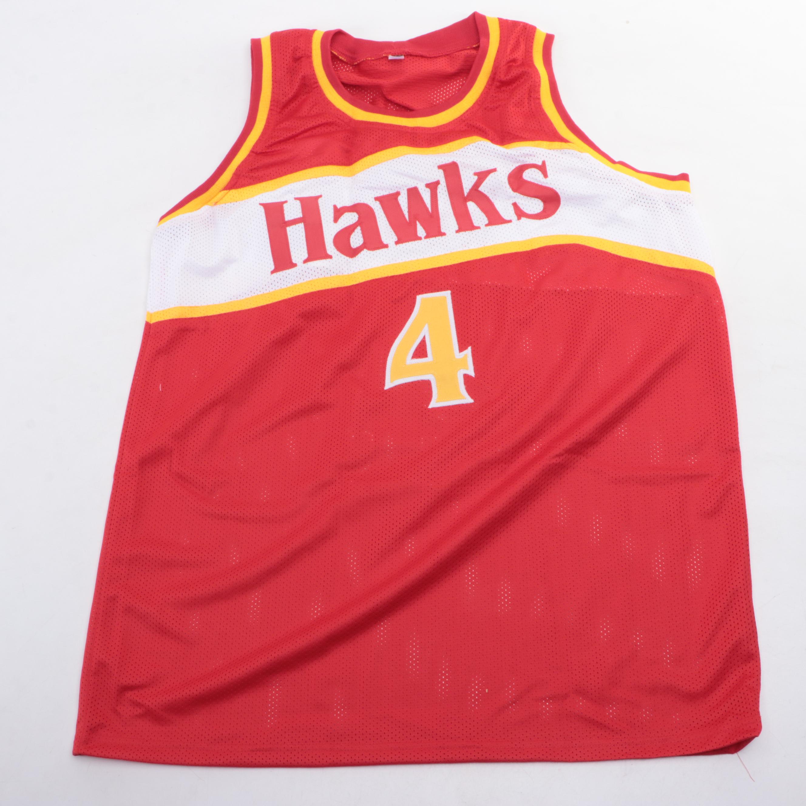 Spud Webb Signed Atlanta Hawks Basketball Jersey