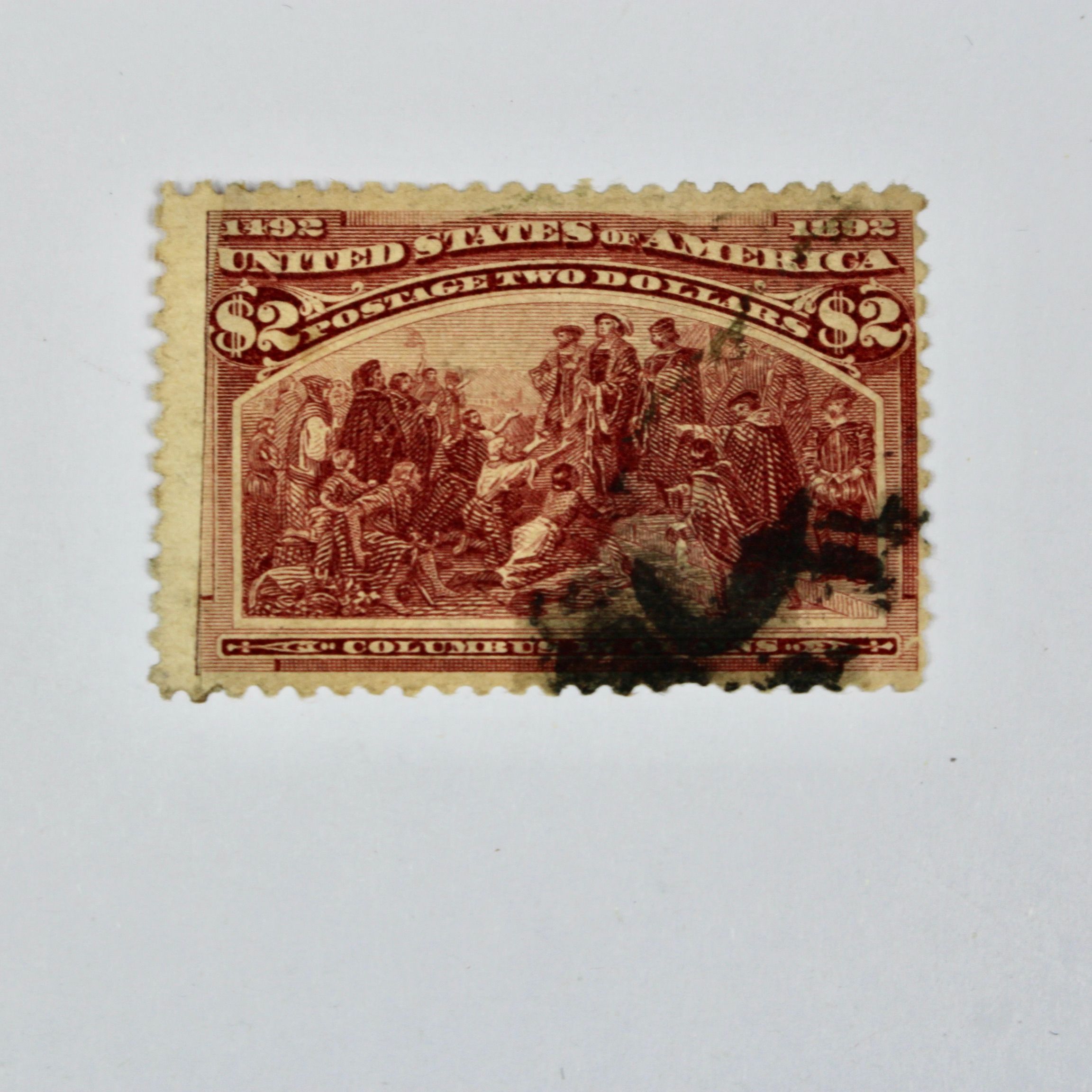1893 Scott #242 $2 Columbian Exposition Postage Stamp