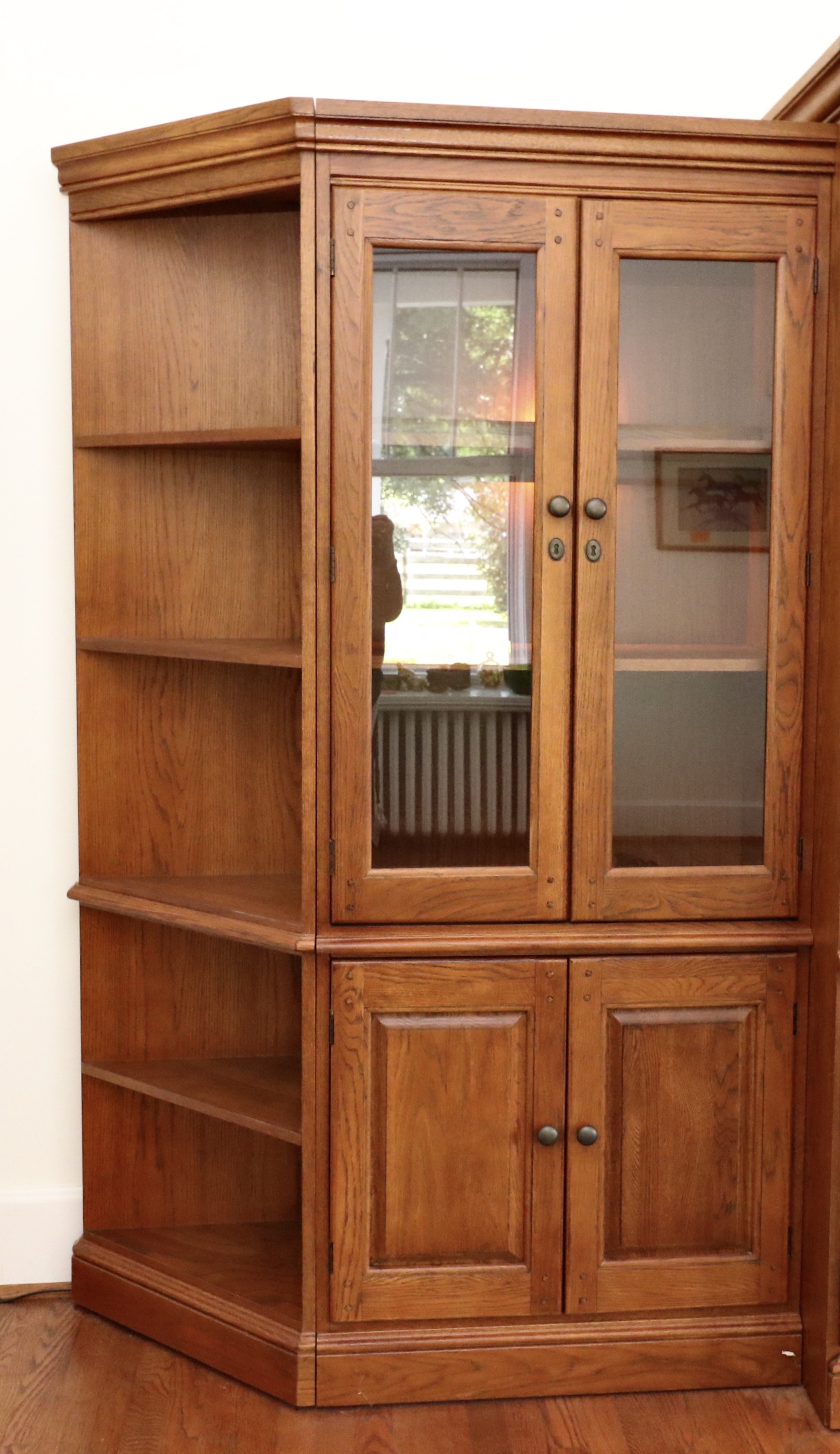 Hooker Five-Piece Illuminated Entertainment and Bookcase Center