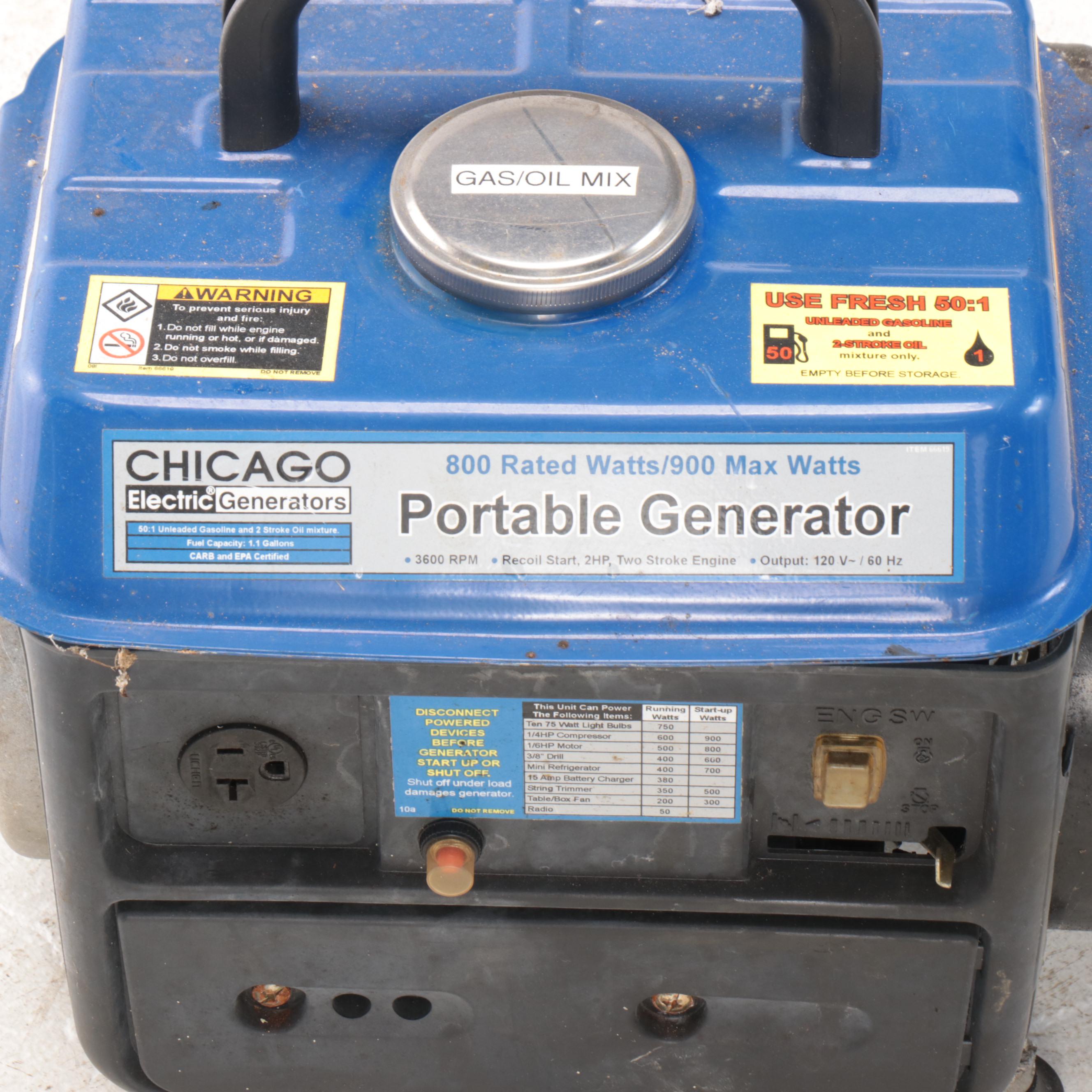 Chicago 800 Watt Portable Generator