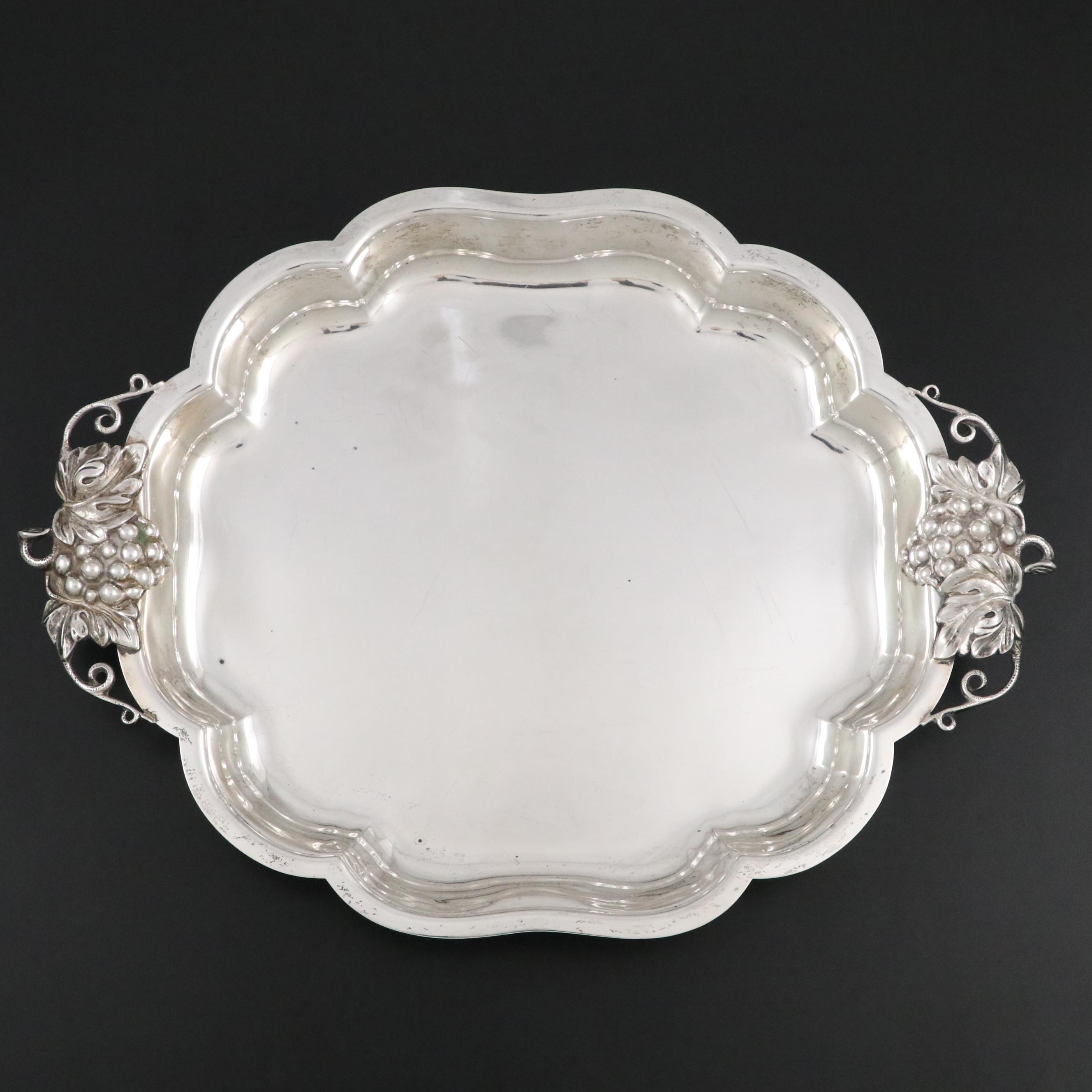 Durham Sterling Silver Tray, Mid-20th Century