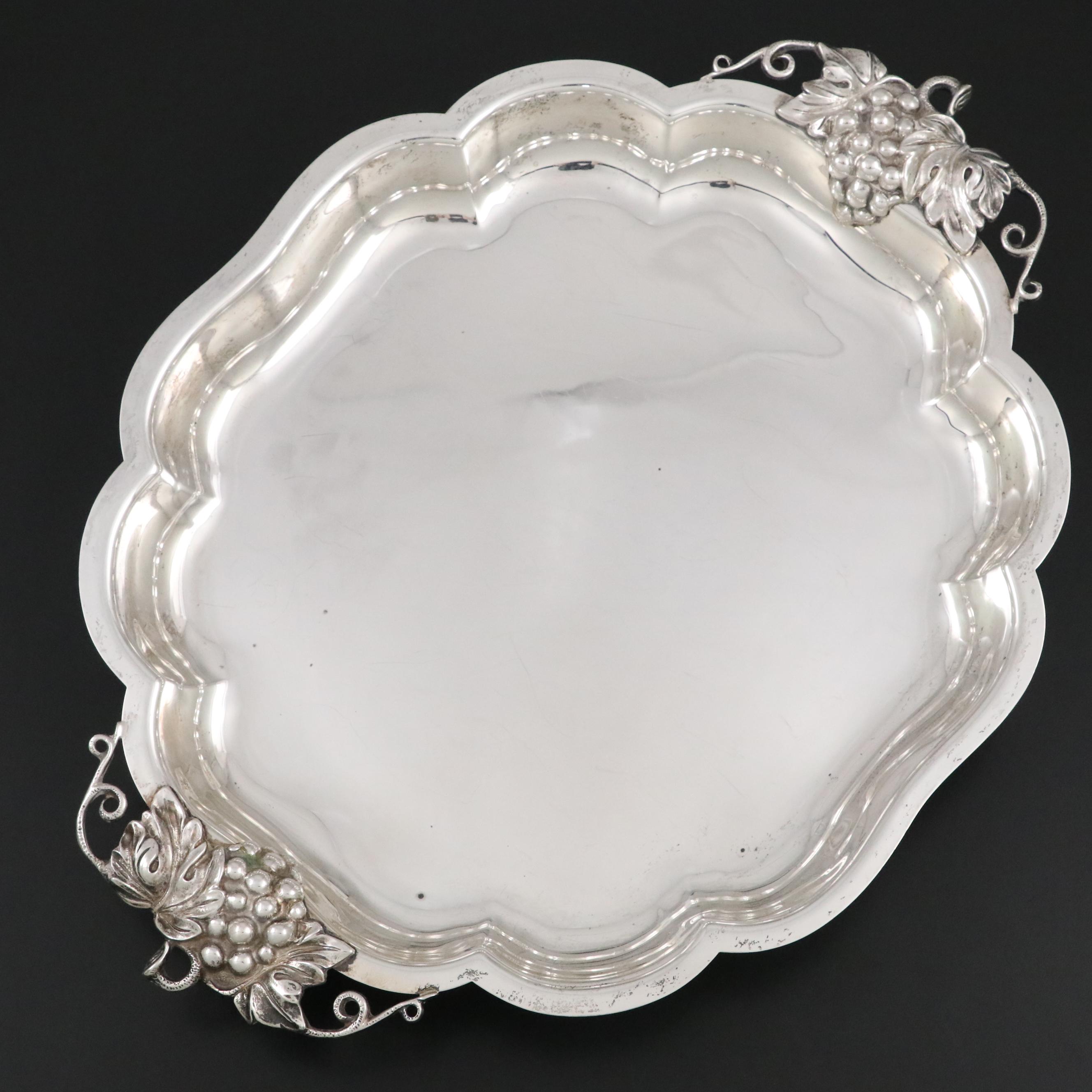 Durham Sterling Silver Tray, Mid-20th Century