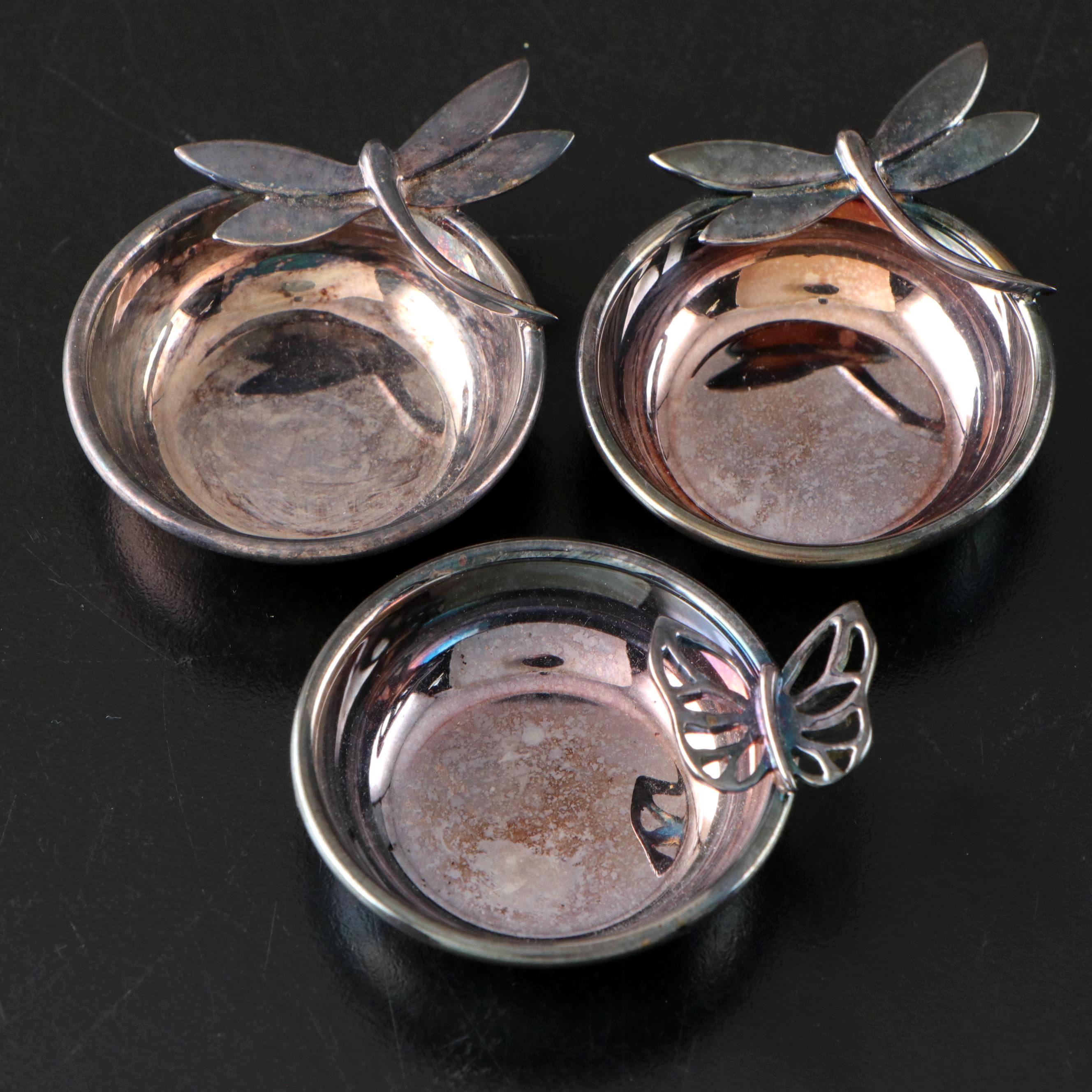 Van Cleef & Arpels Sterling Silver Dragonfly and Butterfly Keepsake Dishes