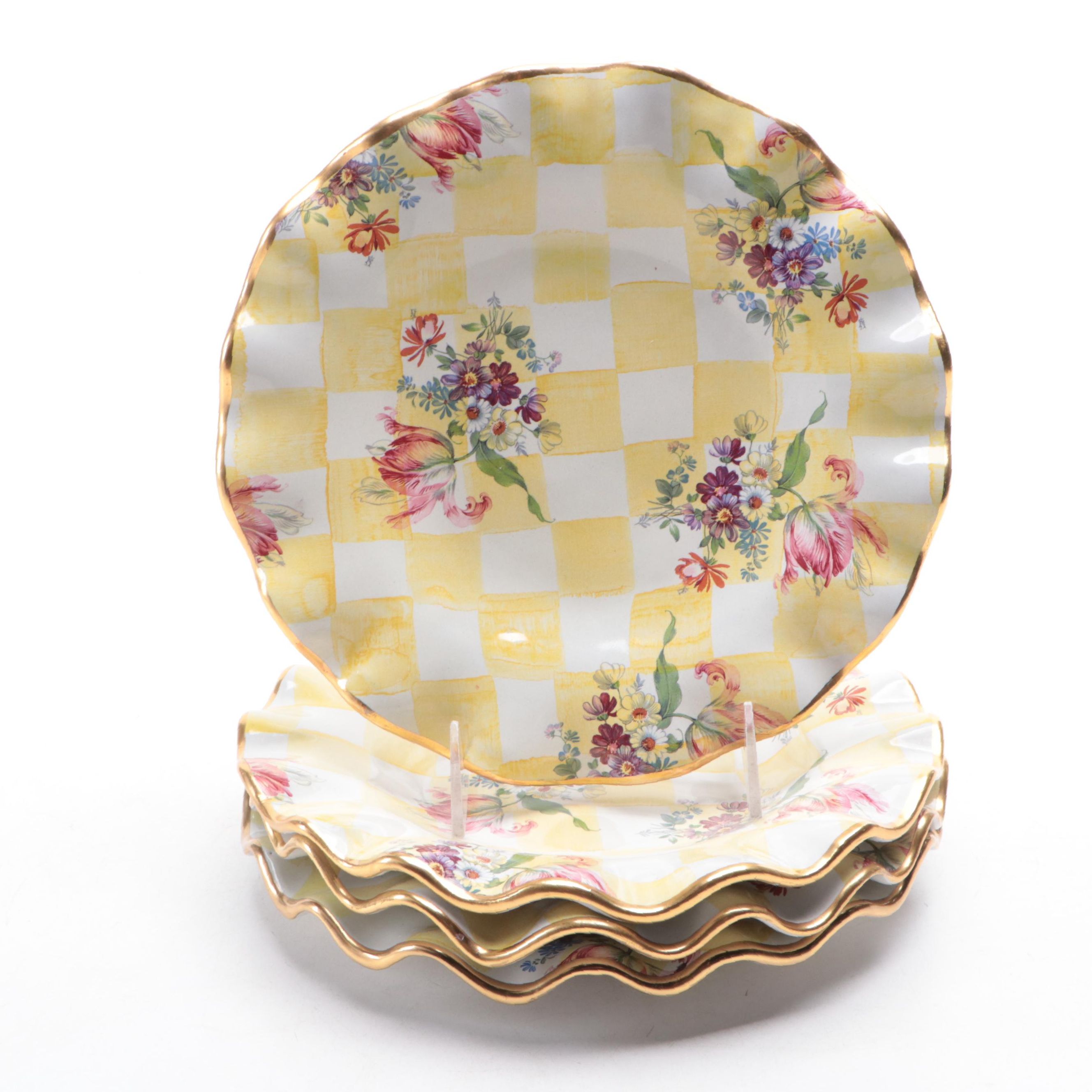MacKenzie-Childs "Lemon Curd" Terracotta Luncheon Plates