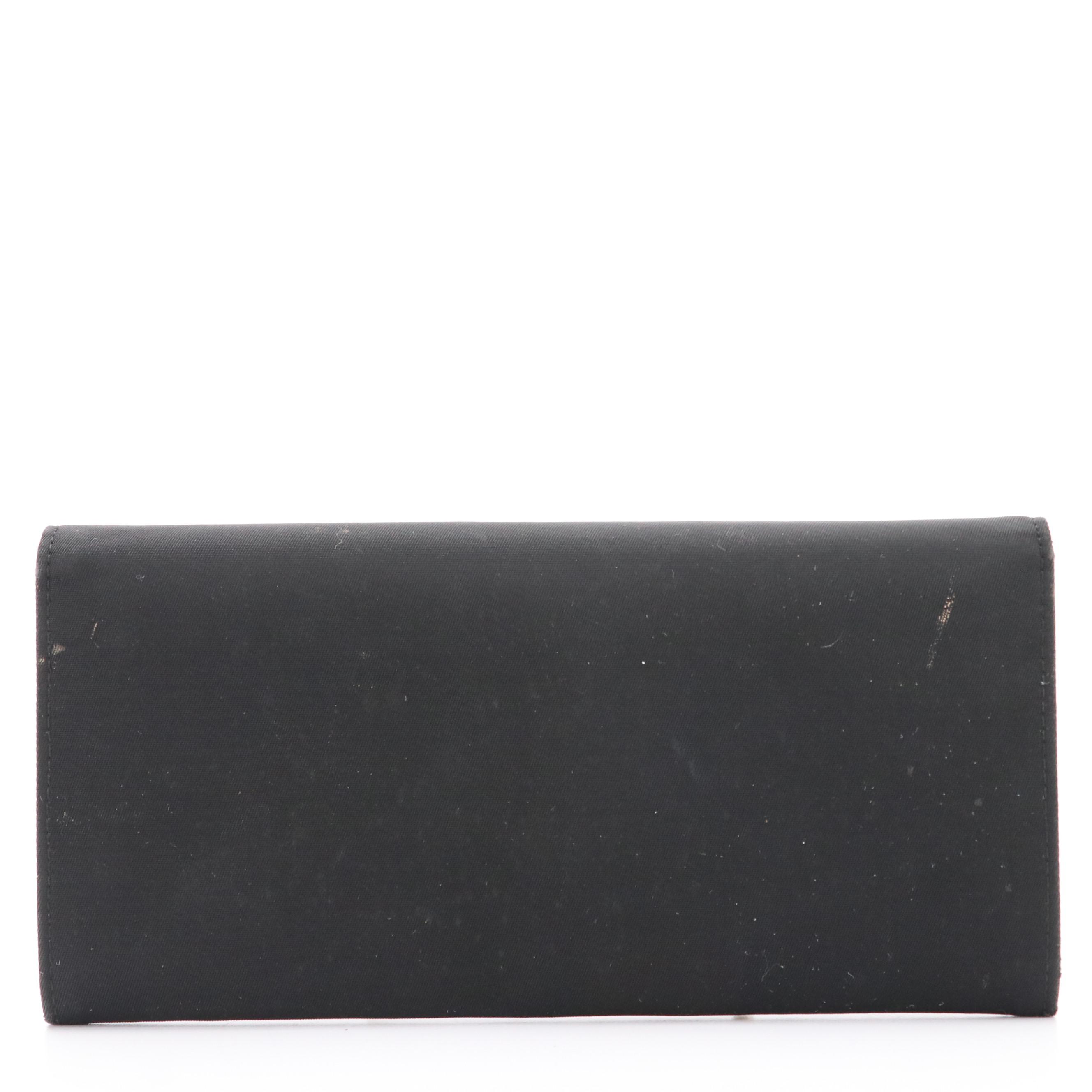 Prada Tessuto Nylon Long Flap Wallet