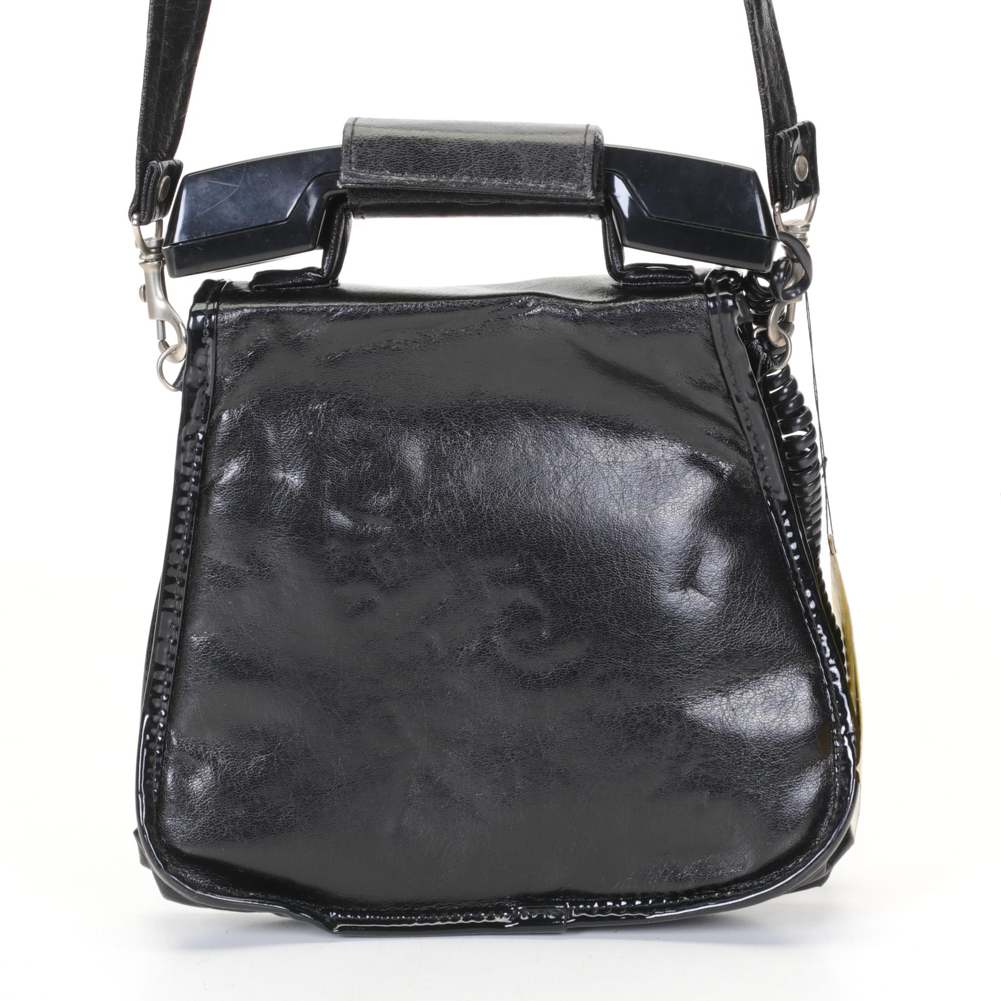 Dallas Handbag "Phone Directory" Black Leather Phone-Bag, 1970s