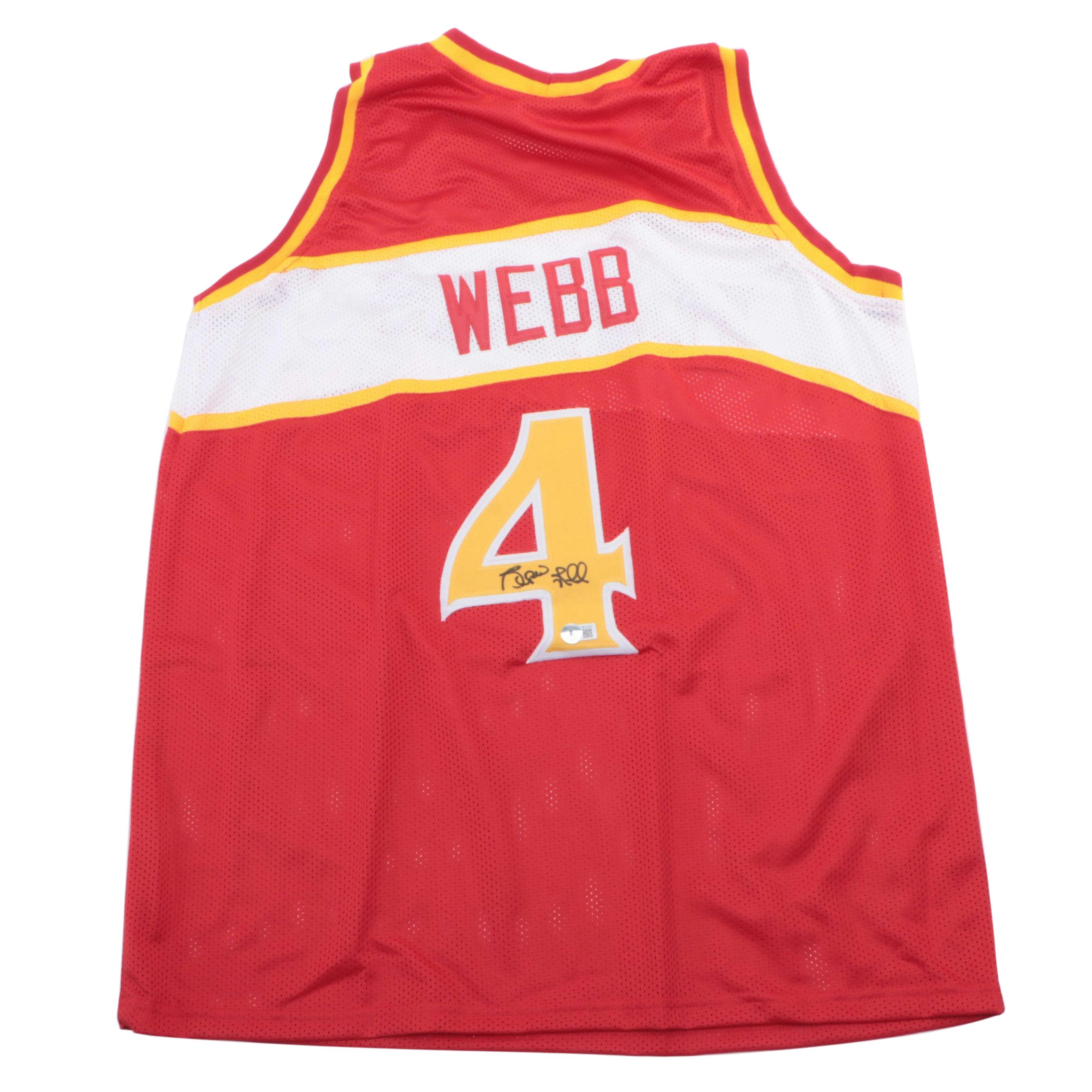 Spud Webb Signed Atlanta Hawks Basketball Jersey