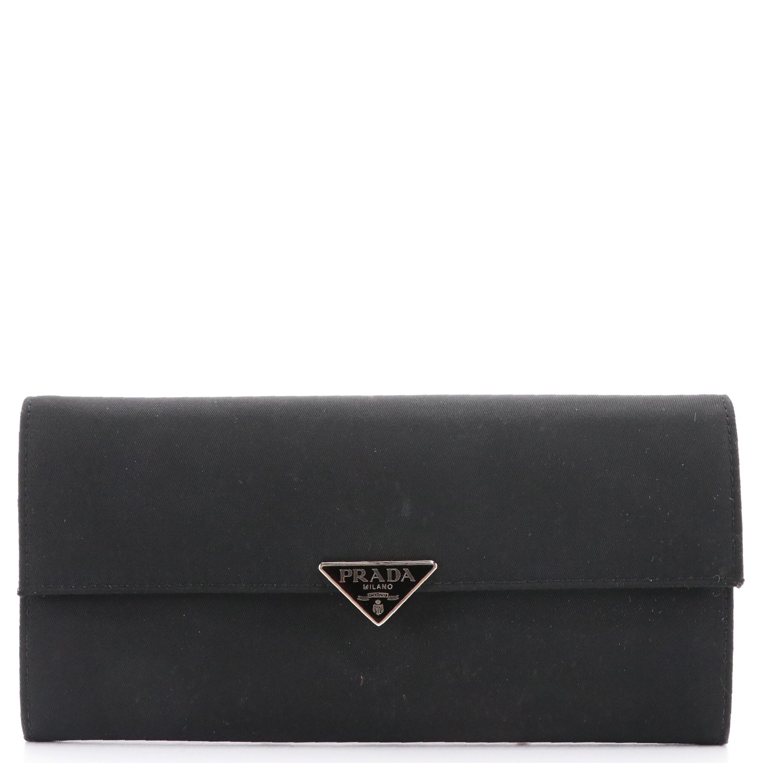 Prada Tessuto Nylon Long Flap Wallet