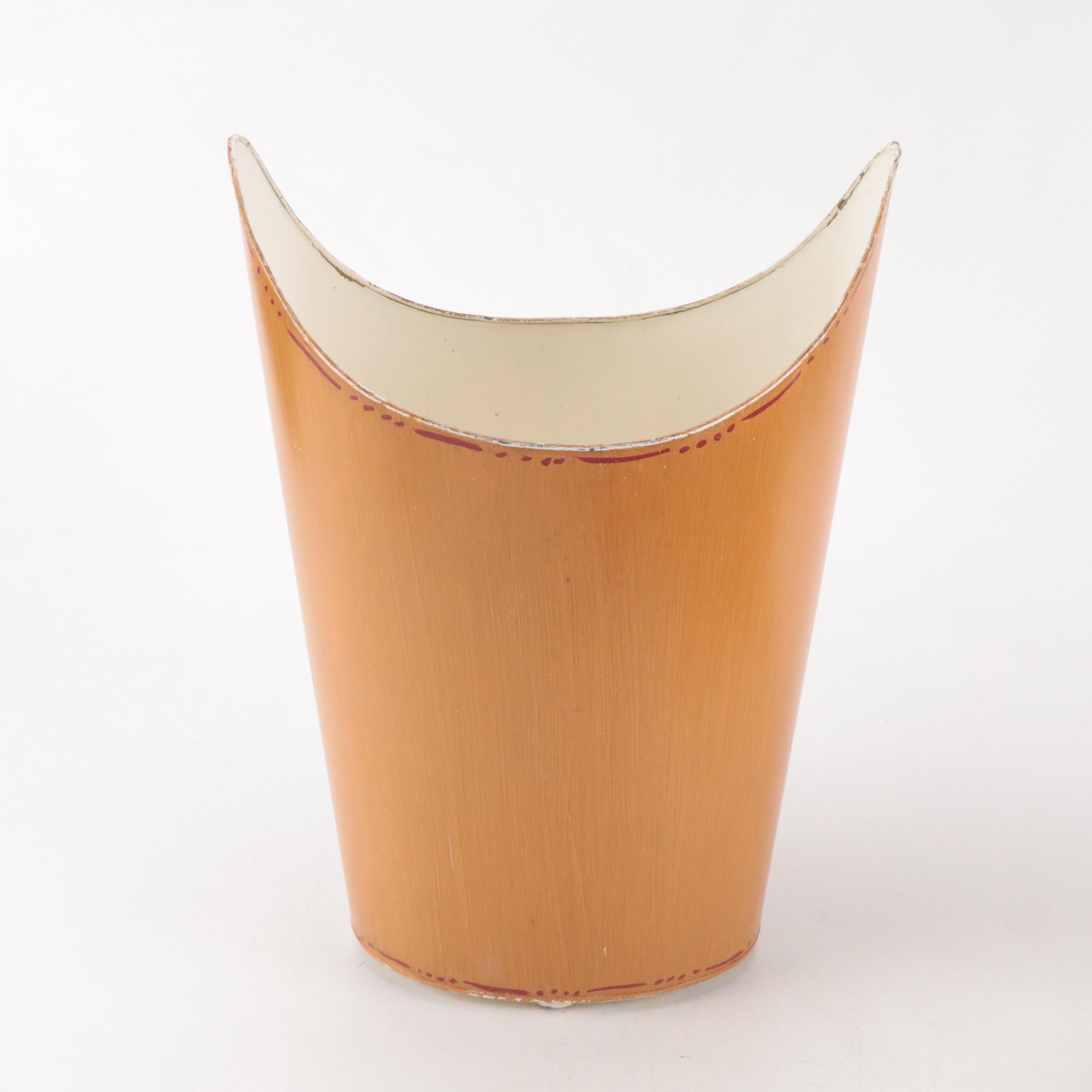 Handmade Needlepoint Pillows with Down Inserts, Decoupage & Faux Bois Waste Cans