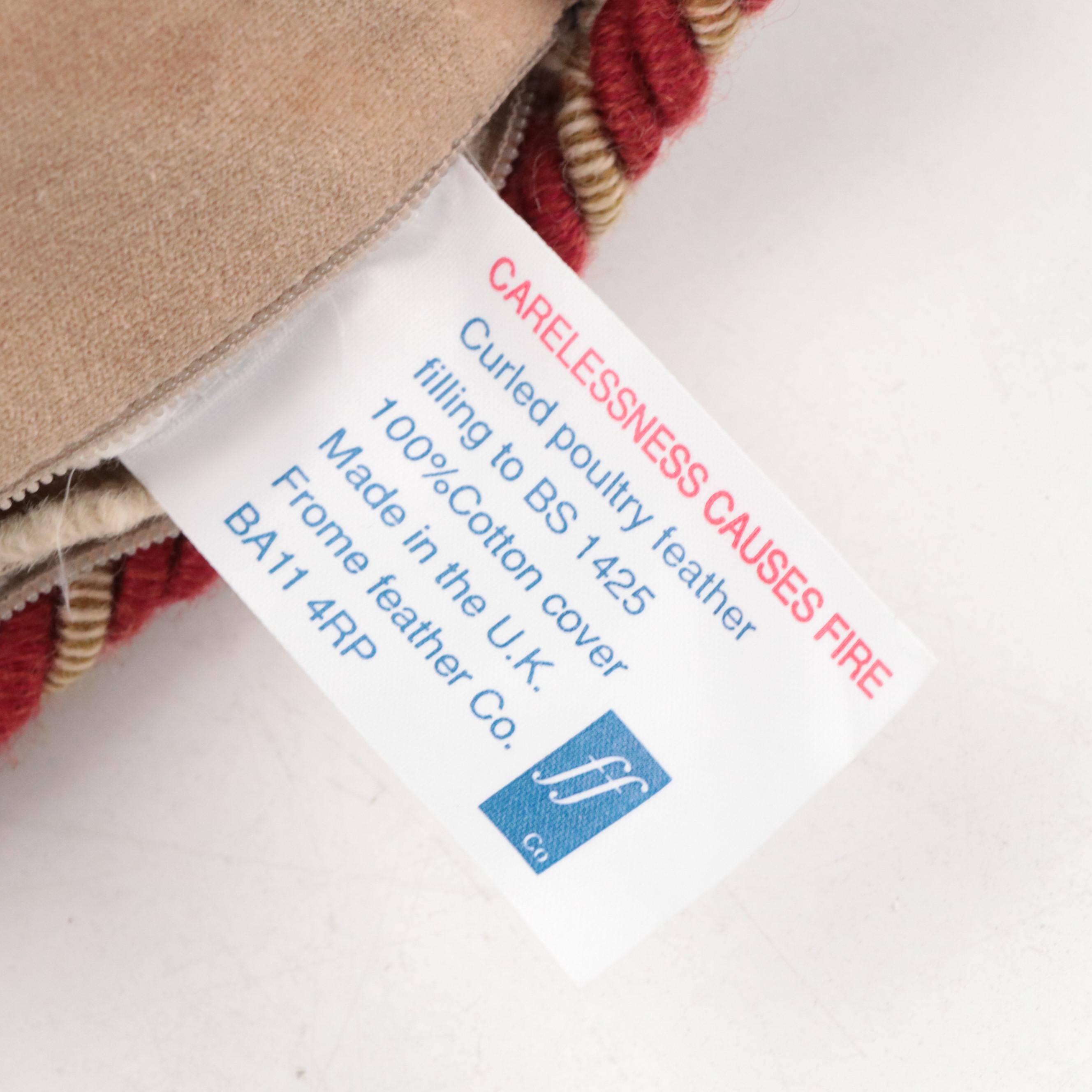 Handmade Needlepoint Pillows with Down Inserts, Decoupage & Faux Bois Waste Cans