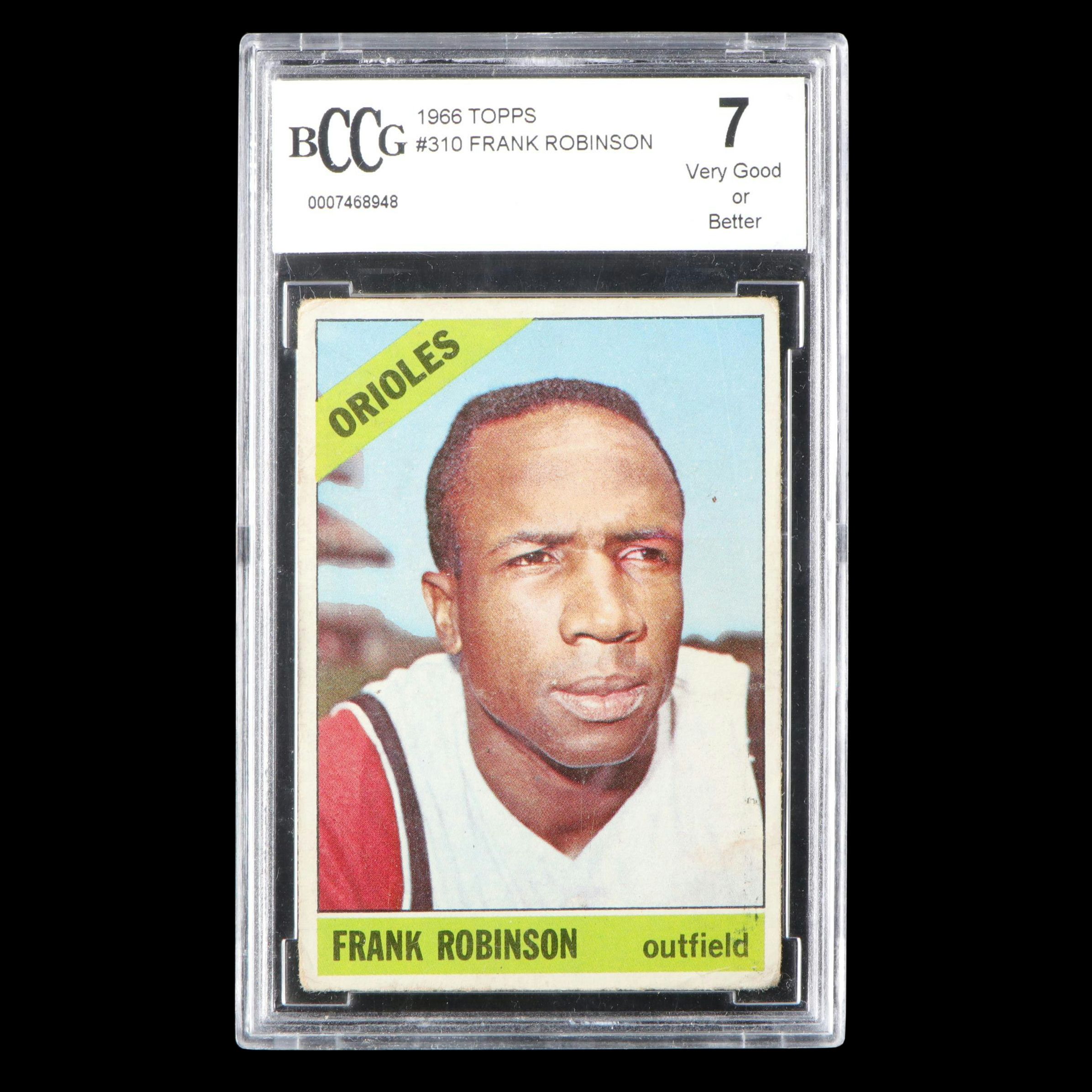 1966 Topps Frank Robinson Baltimore Orioles Baseball Card #310 Graded BCCG 7