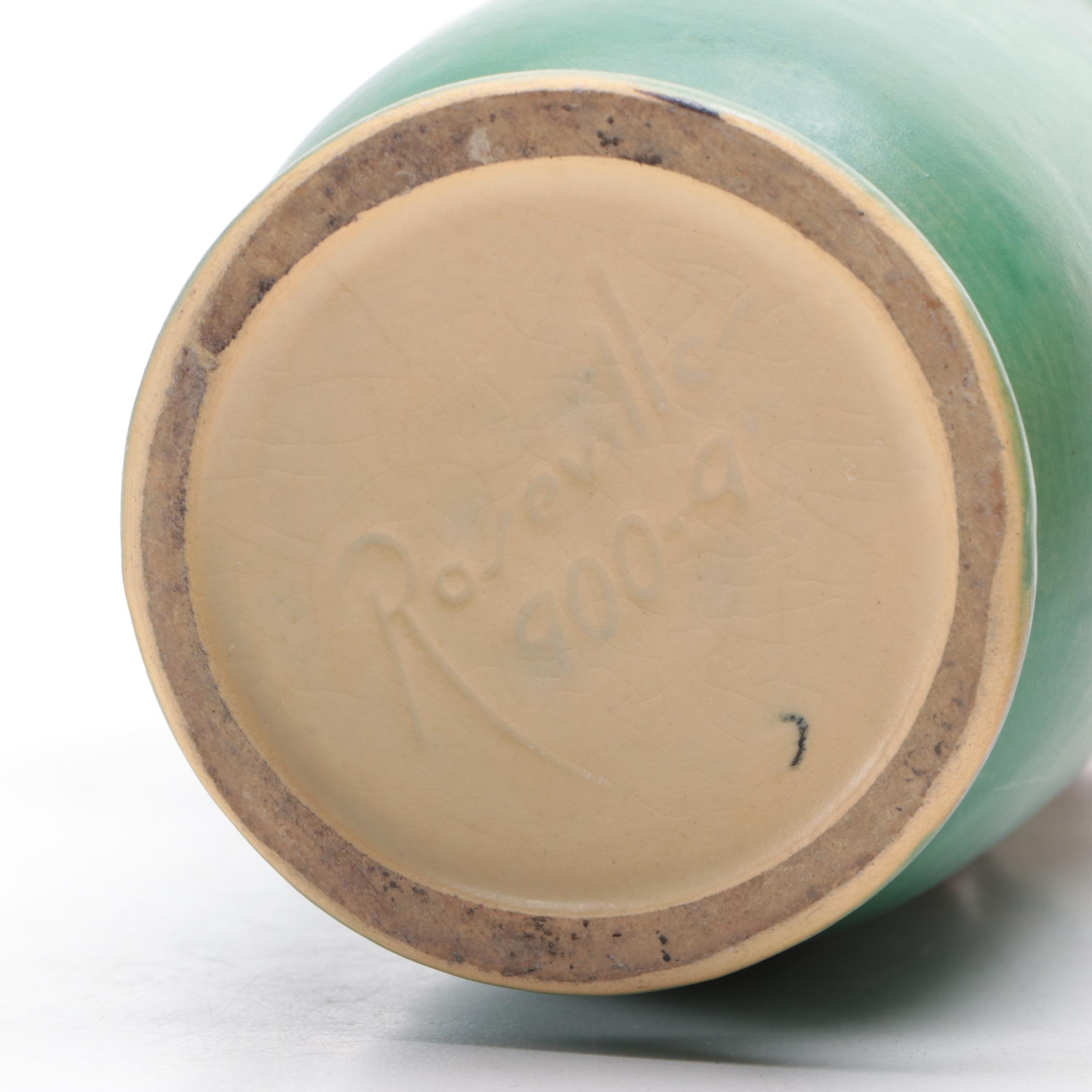 Roseville Pottery "Fuchsia" Ceramic Vases and Candlesticks, Mid-20th Century