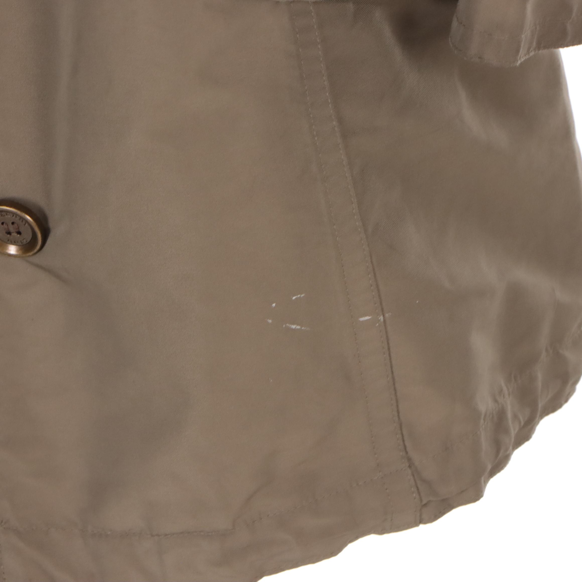 Burberry Brit Khaki Green Nylon Mid-Length Utility Jacket