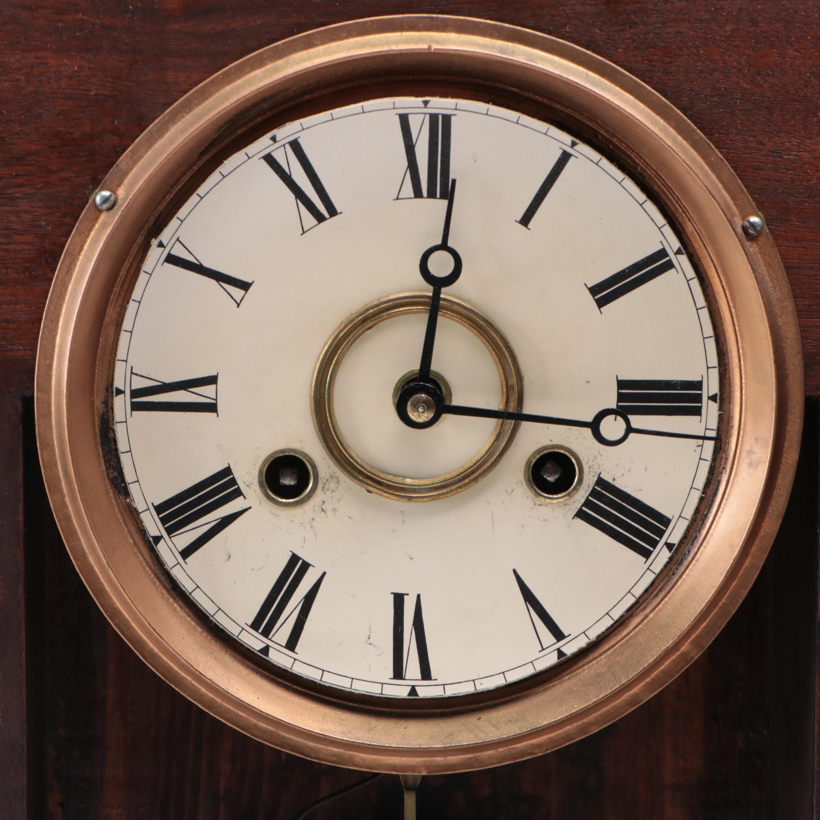 Ansonia Wooden Gingerbread Mantel Clock, Late 19th/ Early 20th Century