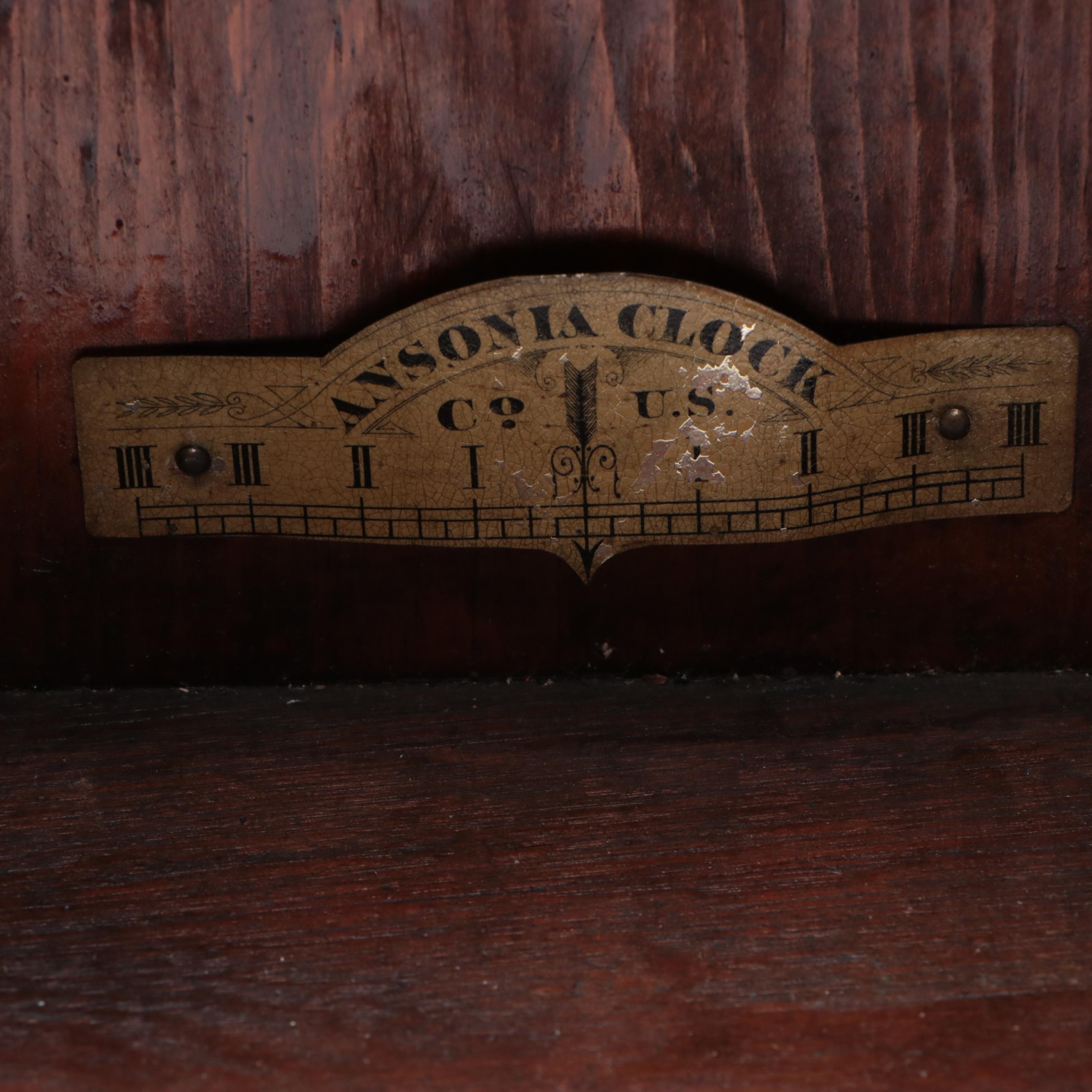 Ansonia Wooden Gingerbread Mantel Clock, Late 19th/ Early 20th Century