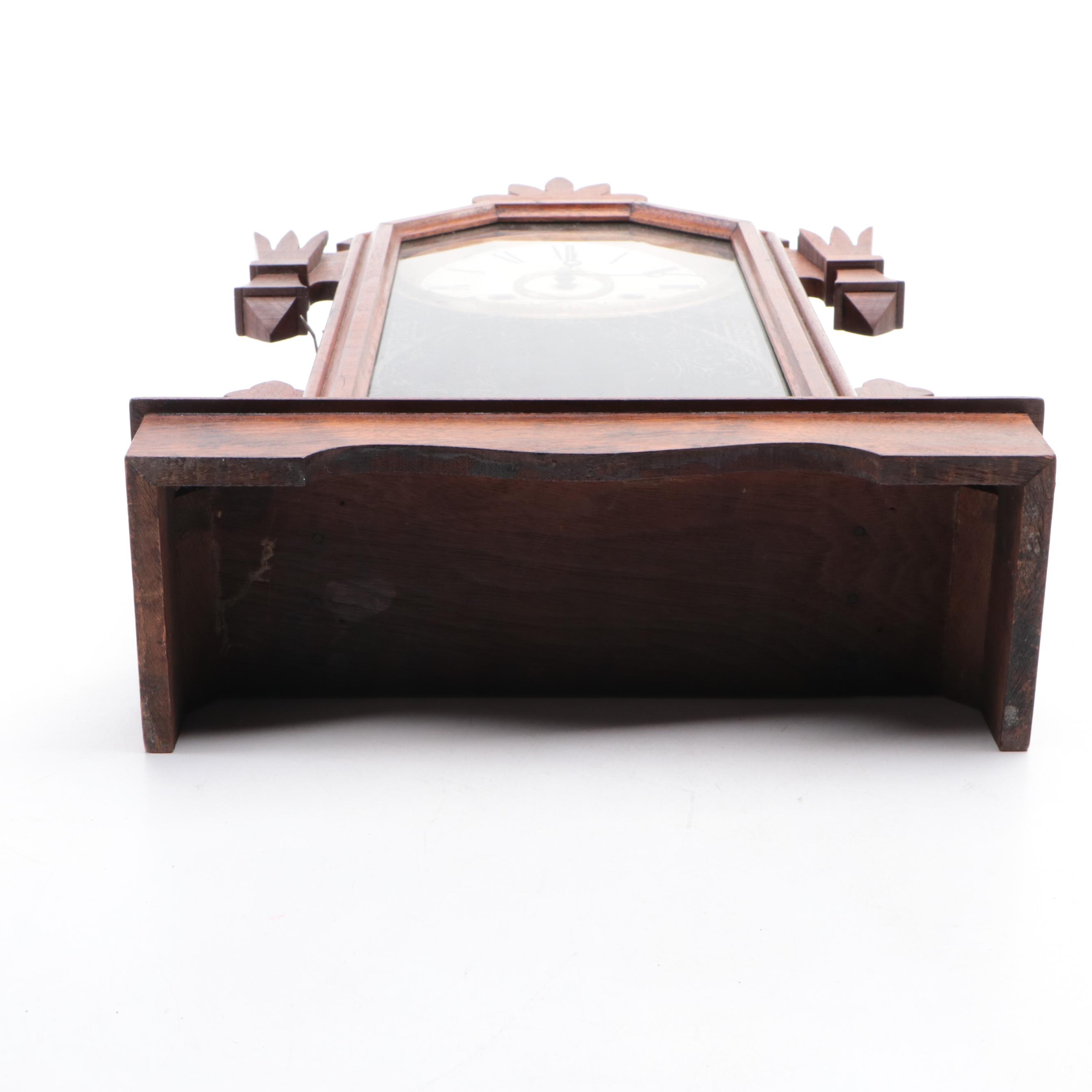 Ansonia Wooden Gingerbread Mantel Clock, Late 19th/ Early 20th Century