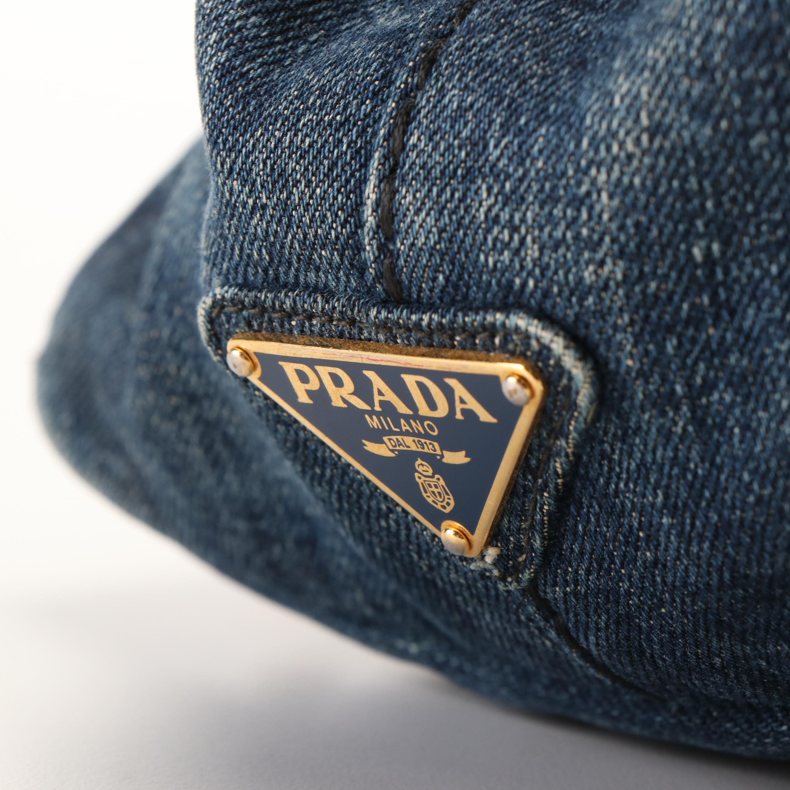 Prada Canapa Tote Bag in Denim