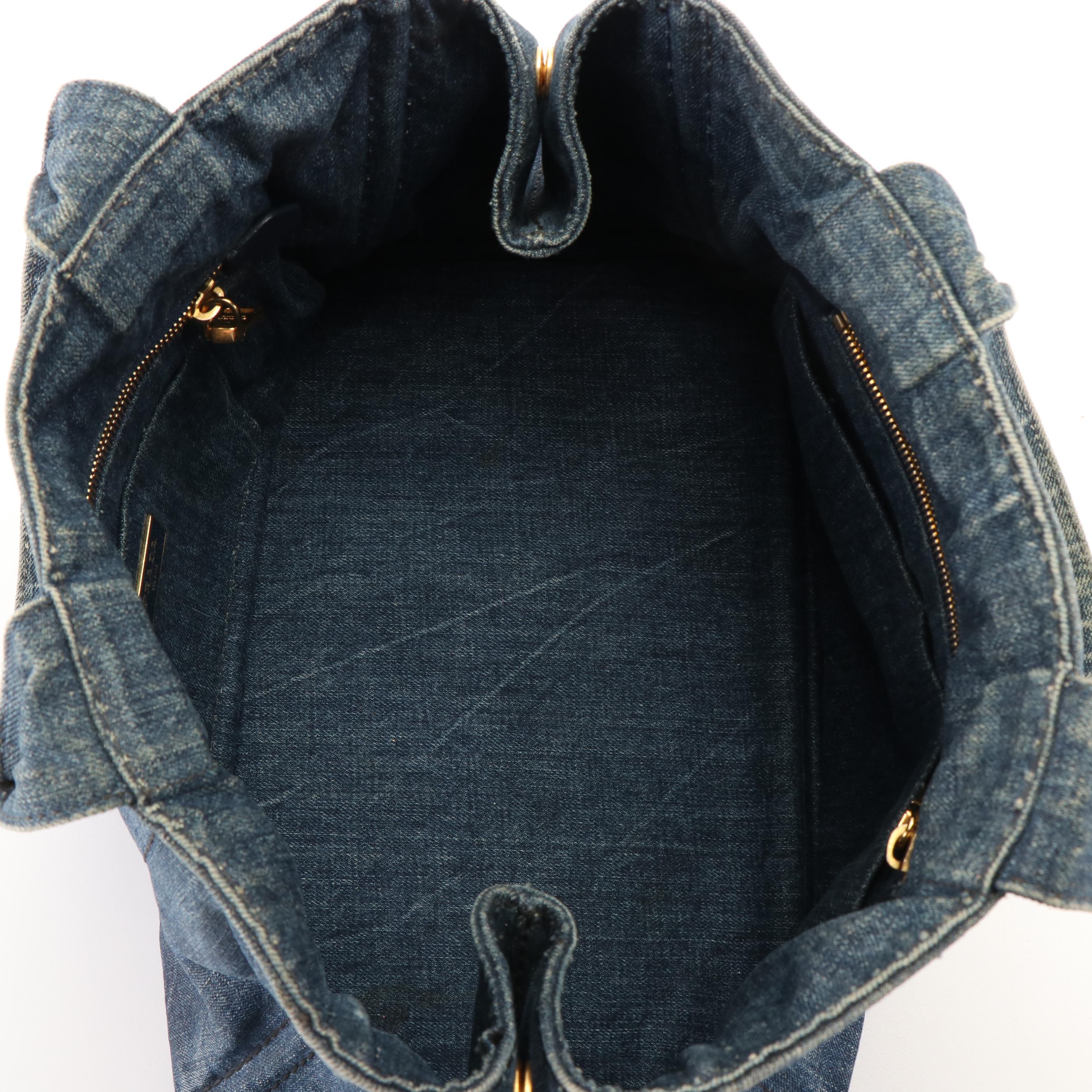 Prada Canapa Tote Bag in Denim