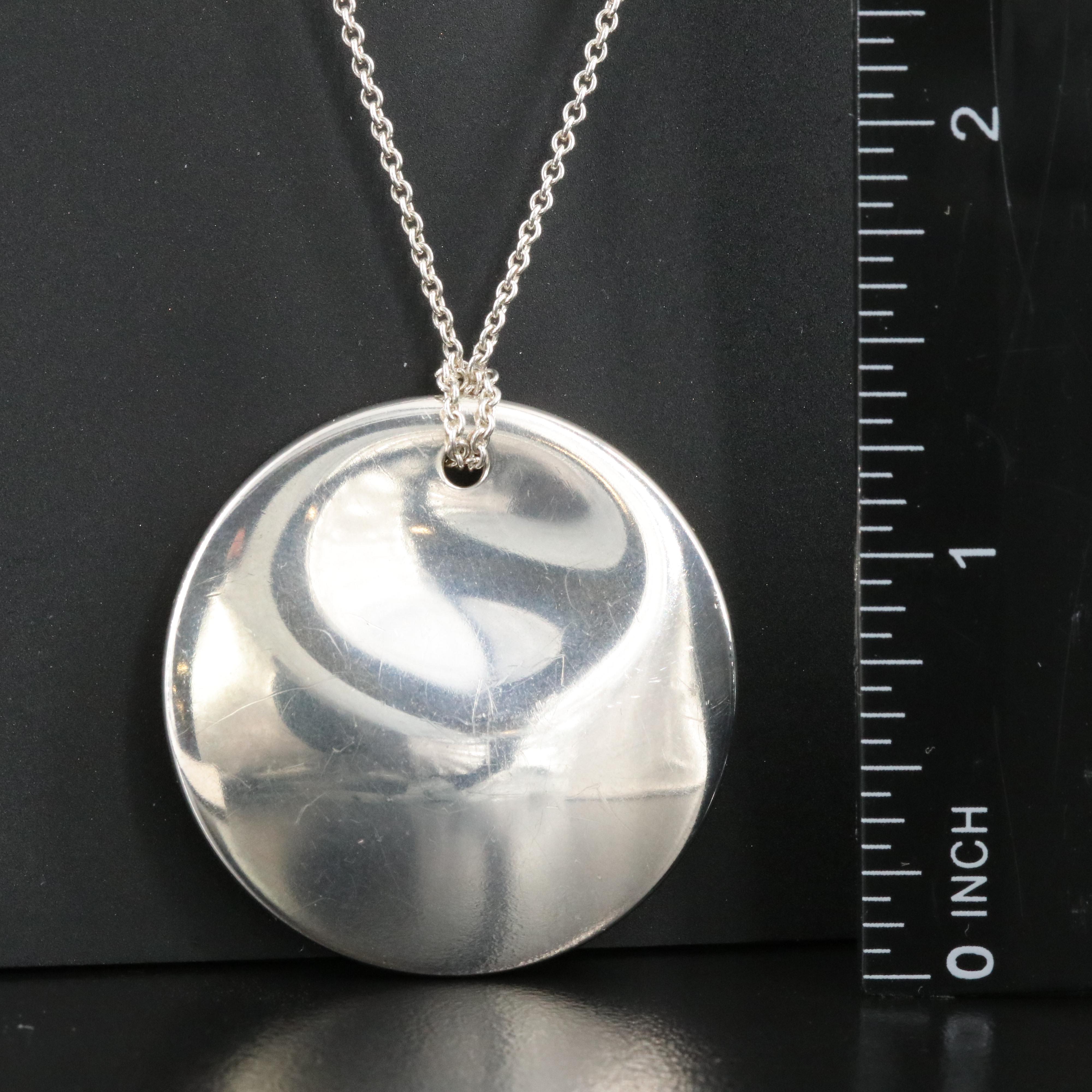 Elsa Peretti for Tiffany & Co. Sterling Round Pendant Necklace