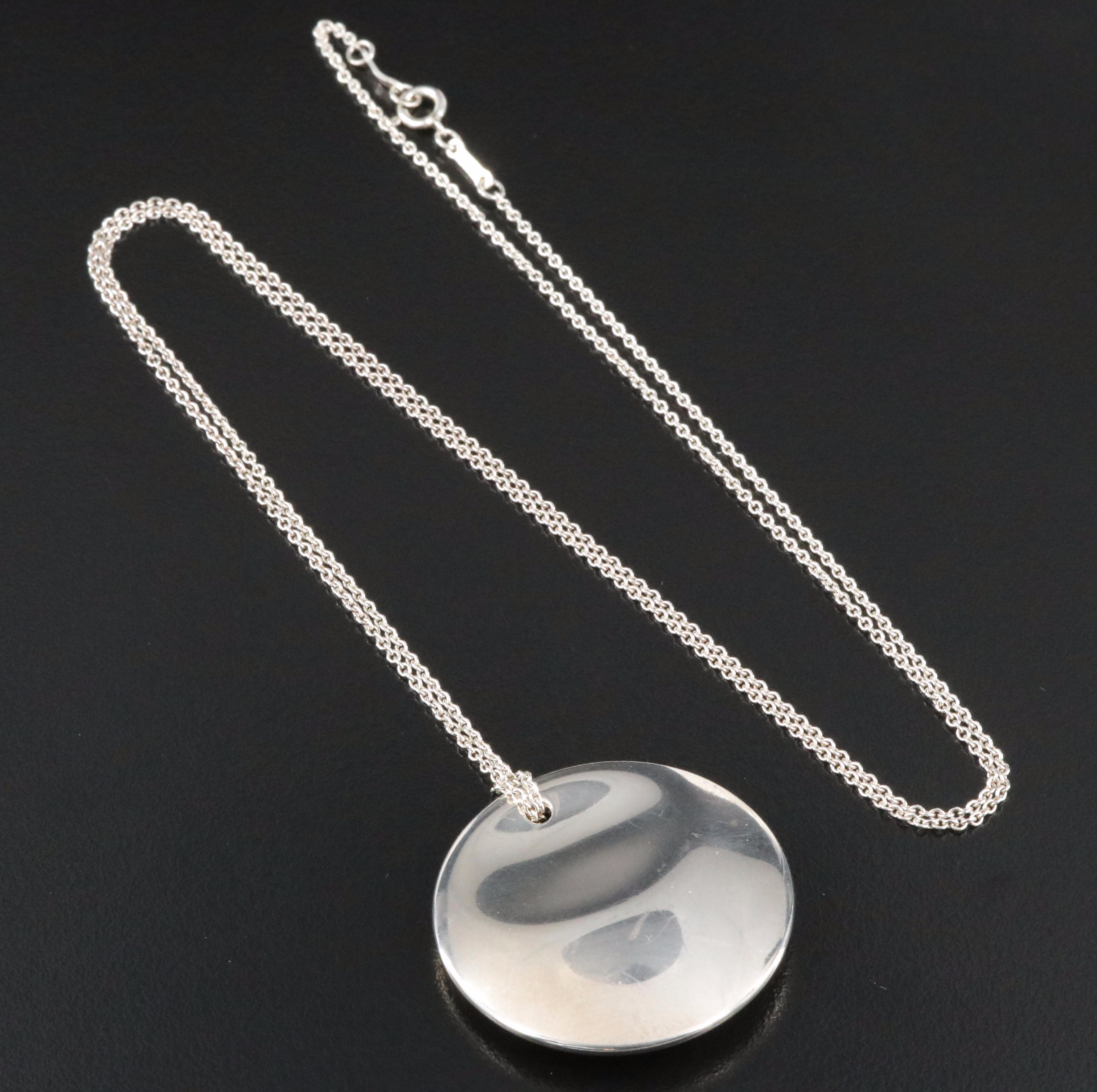 Elsa Peretti for Tiffany & Co. Sterling Round Pendant Necklace