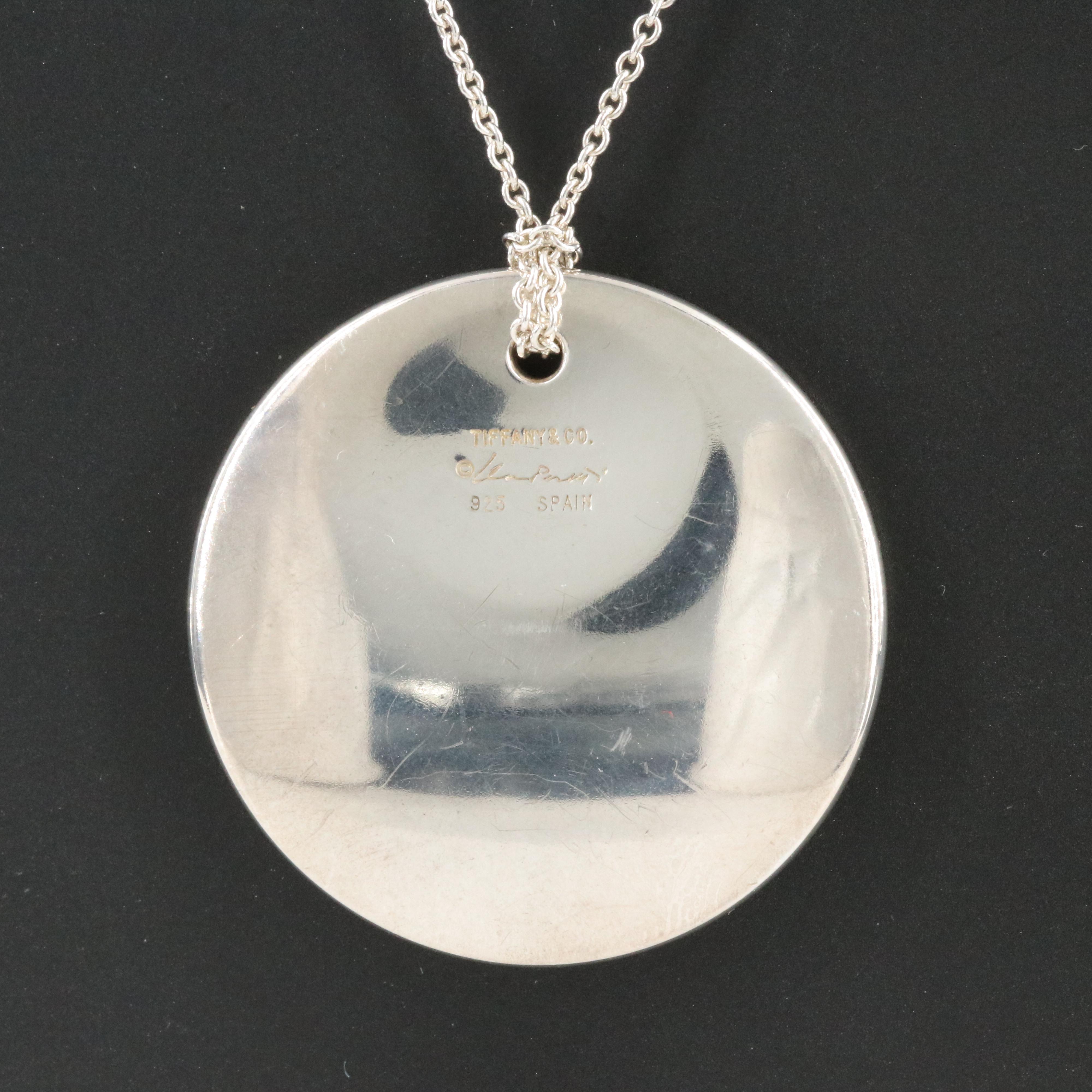 Elsa Peretti for Tiffany & Co. Sterling Round Pendant Necklace