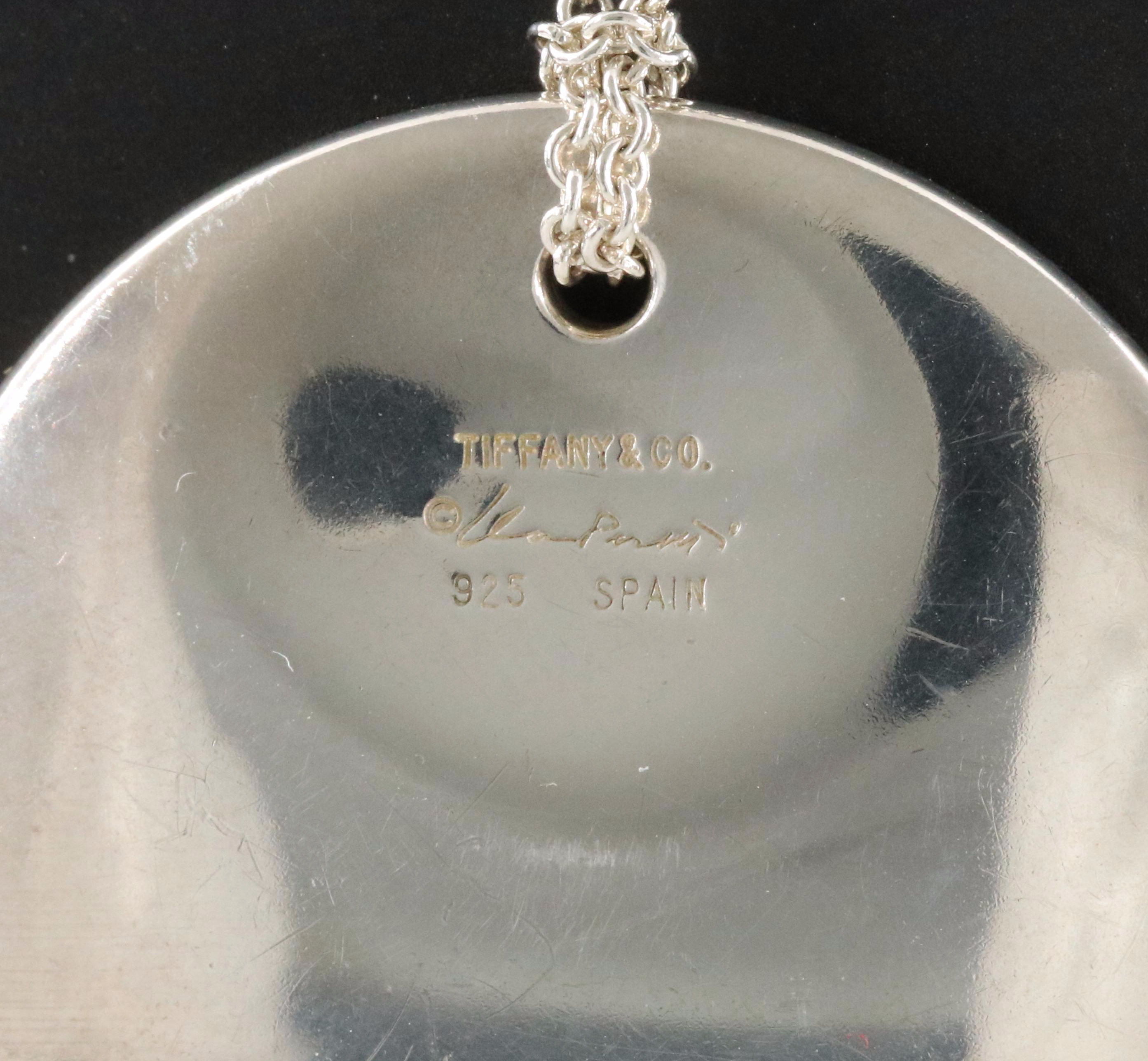 Elsa Peretti for Tiffany & Co. Sterling Round Pendant Necklace