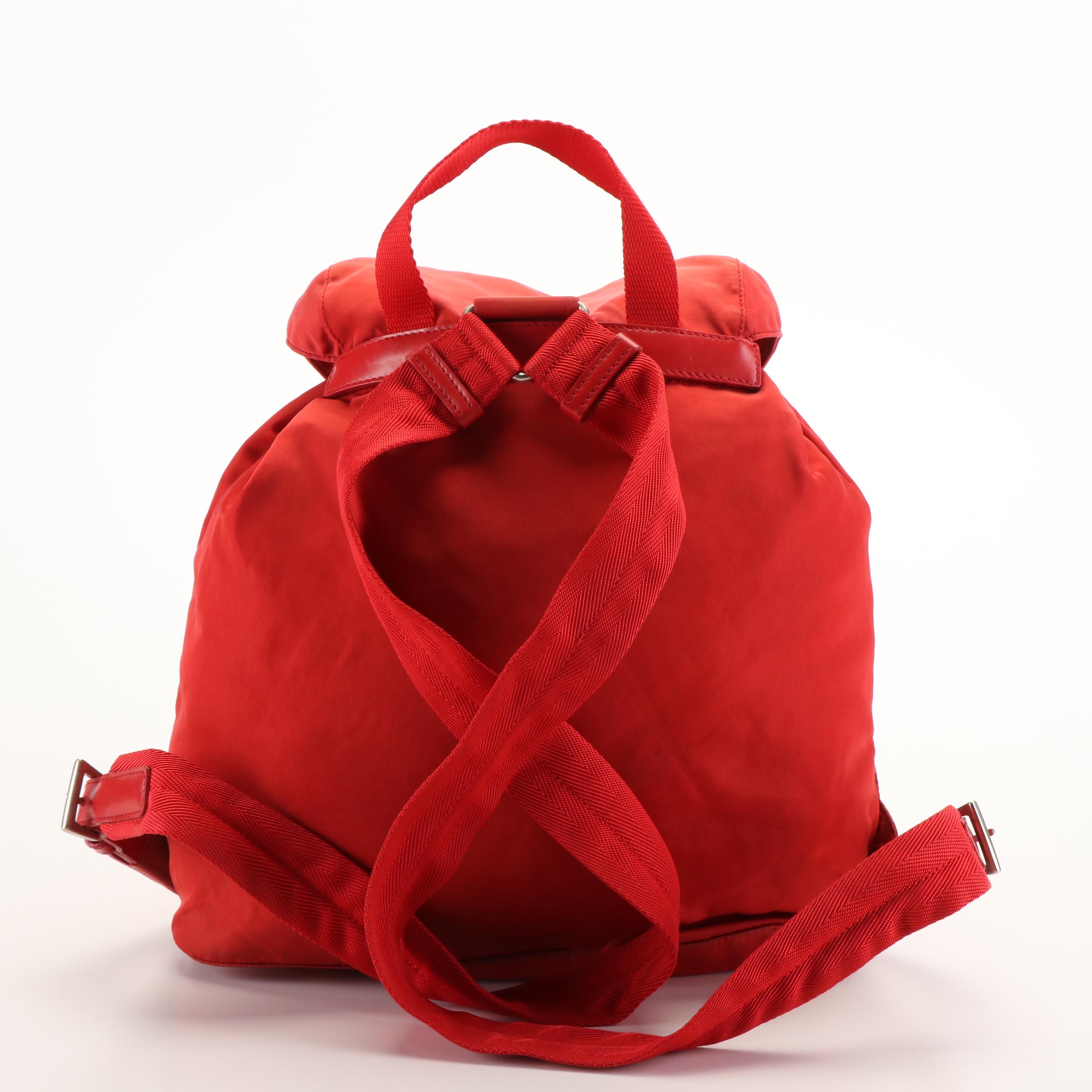 Prada Tessuto Red Nylon Backpack