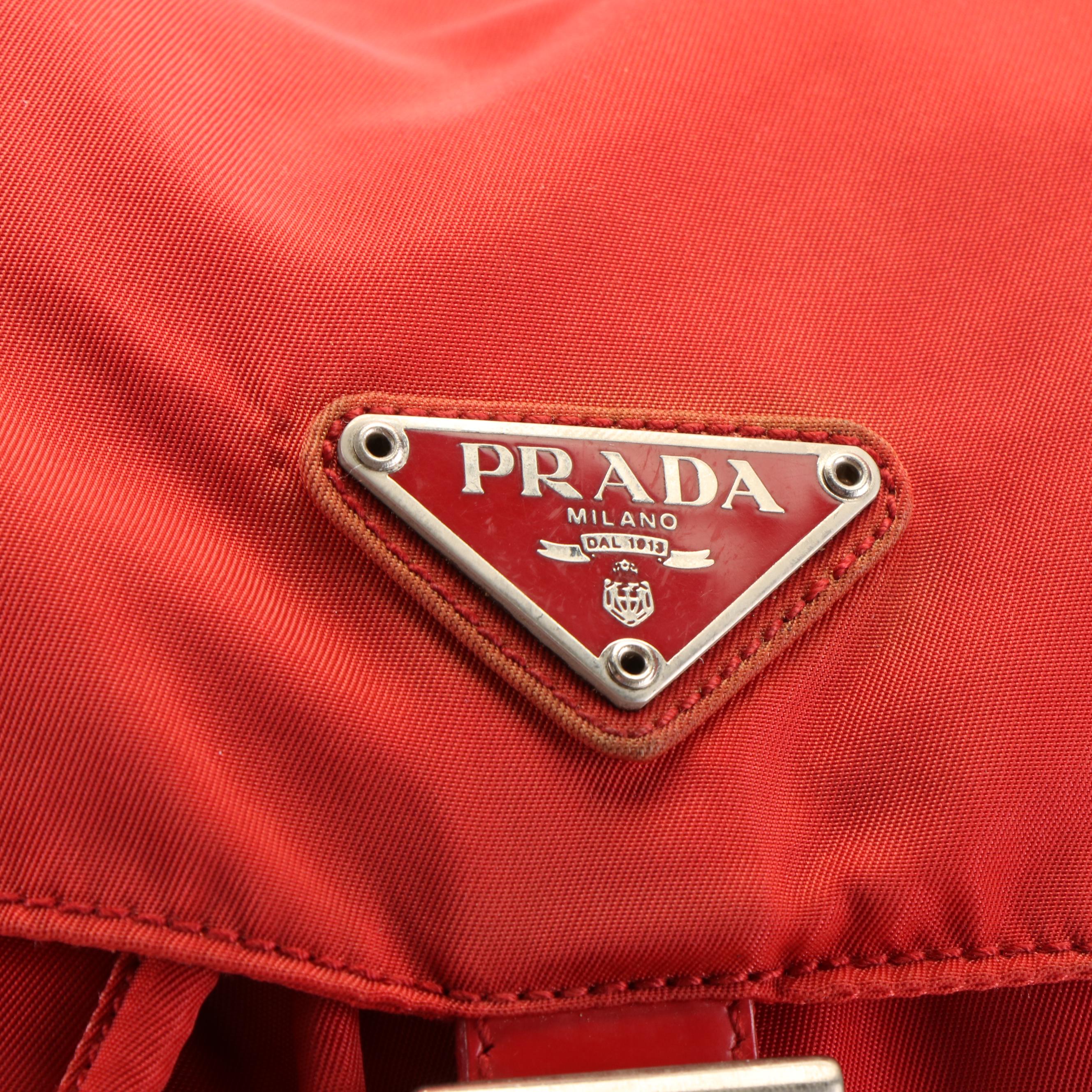 Prada Tessuto Red Nylon Backpack