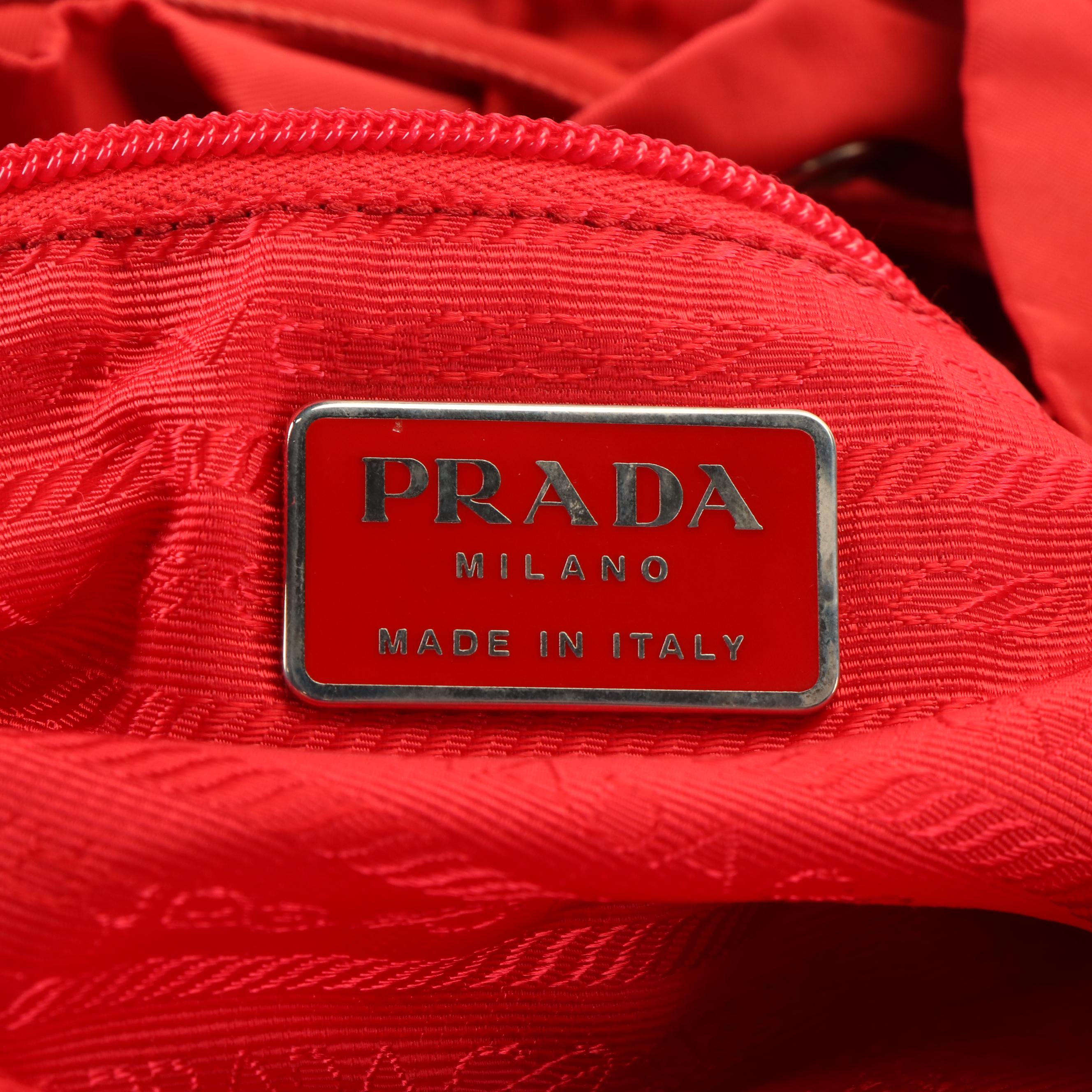 Prada Tessuto Red Nylon Backpack