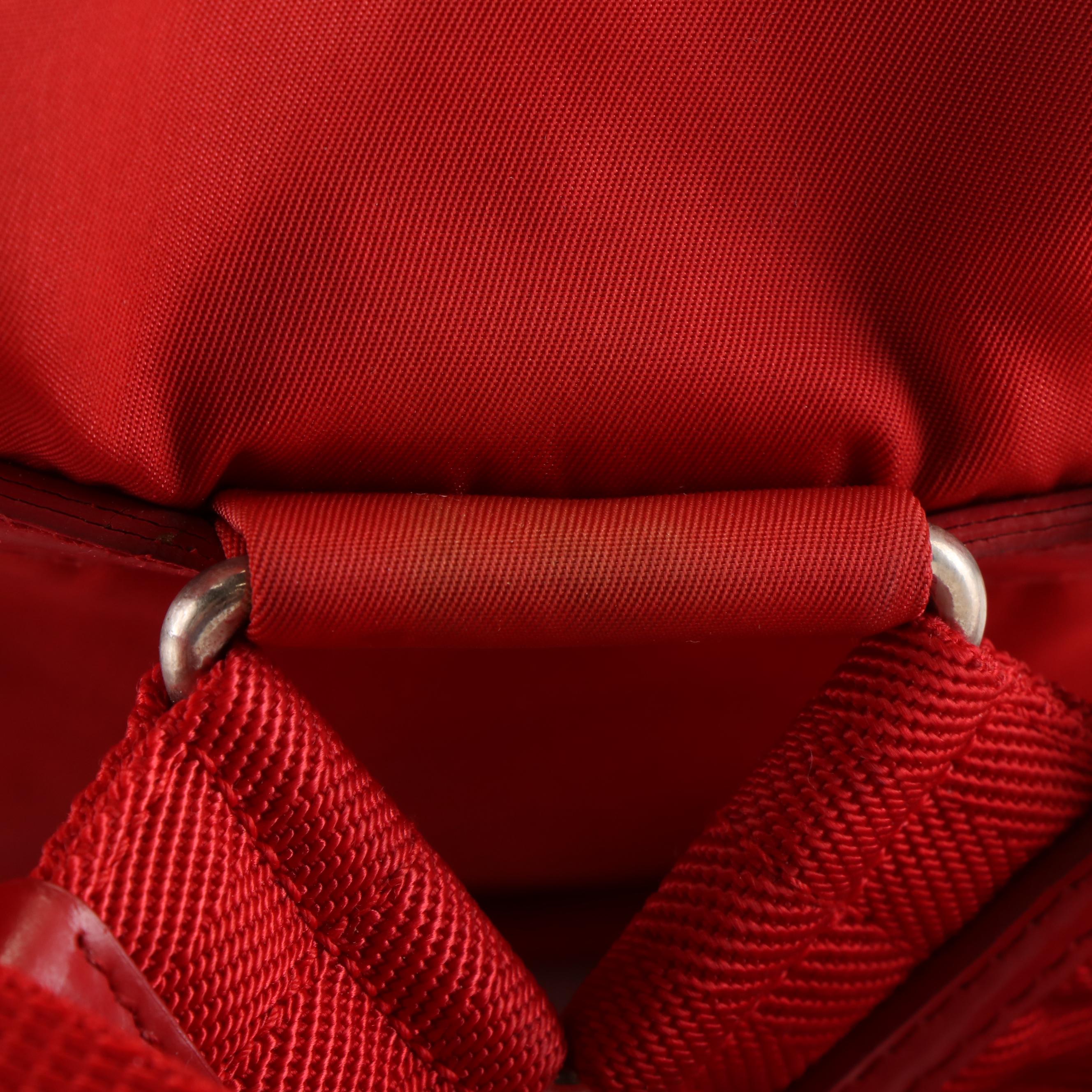 Prada Tessuto Red Nylon Backpack