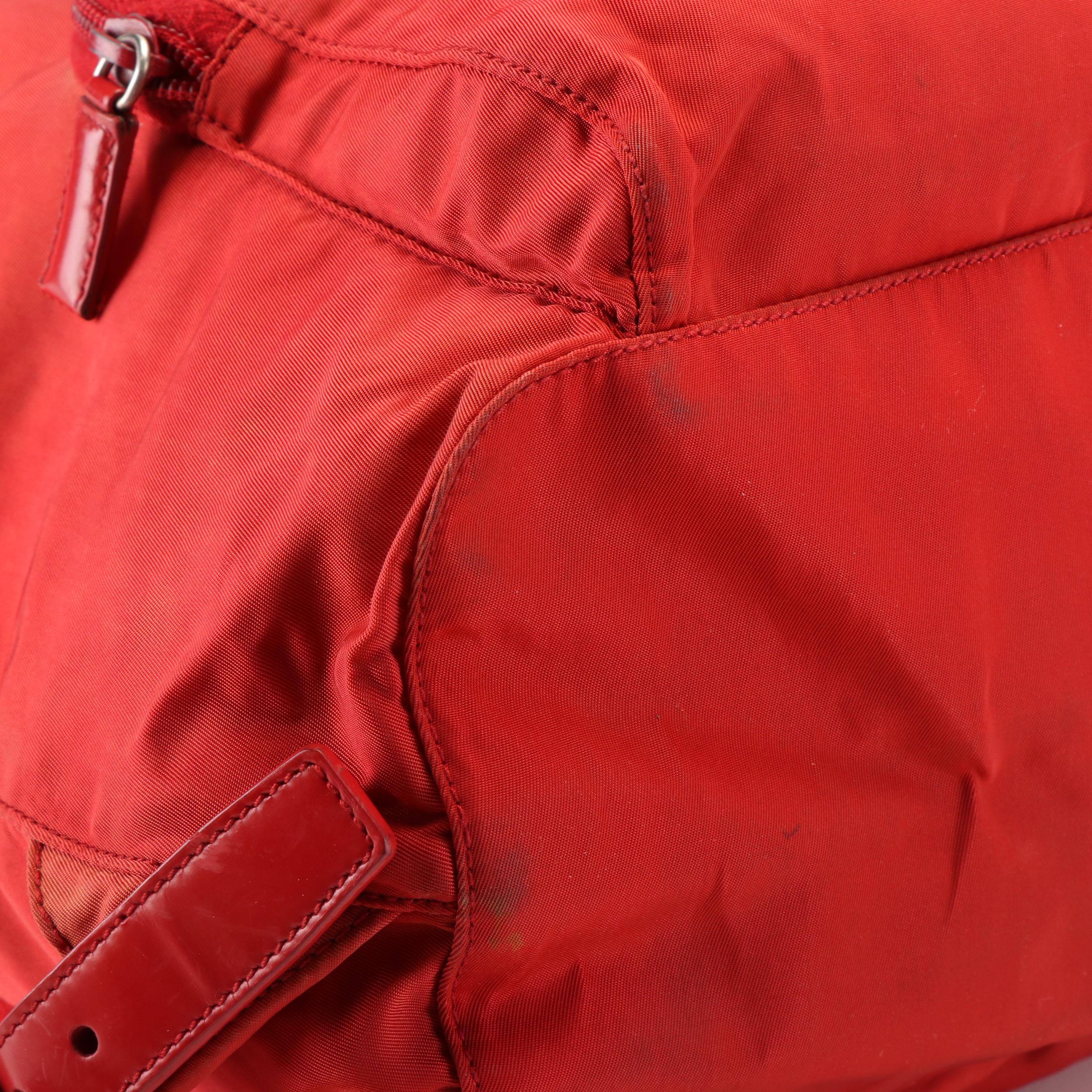 Prada Tessuto Red Nylon Backpack