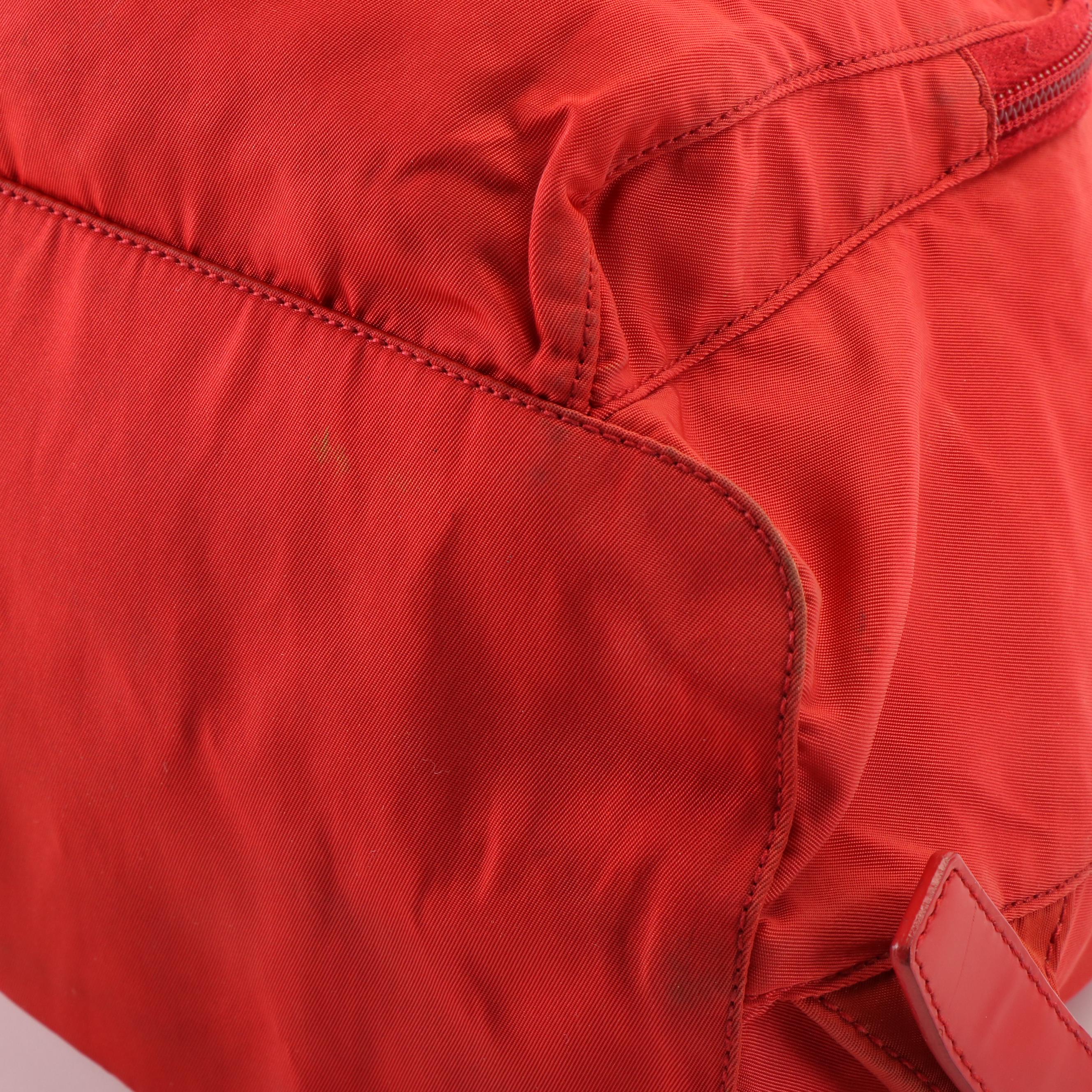 Prada Tessuto Red Nylon Backpack