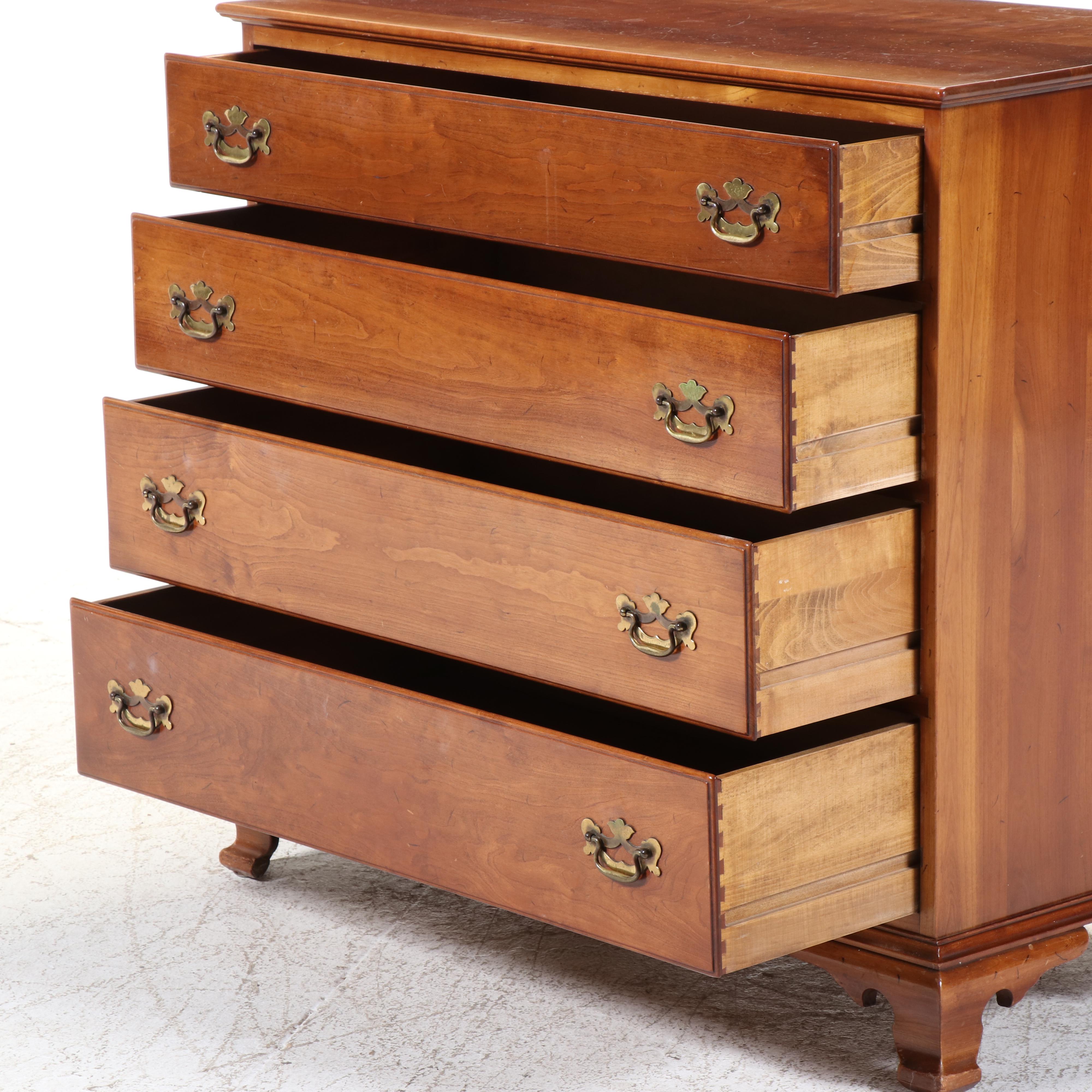 Leopold Stickley "Cherry Valley" Chippendale Style Four-Drawer Chest