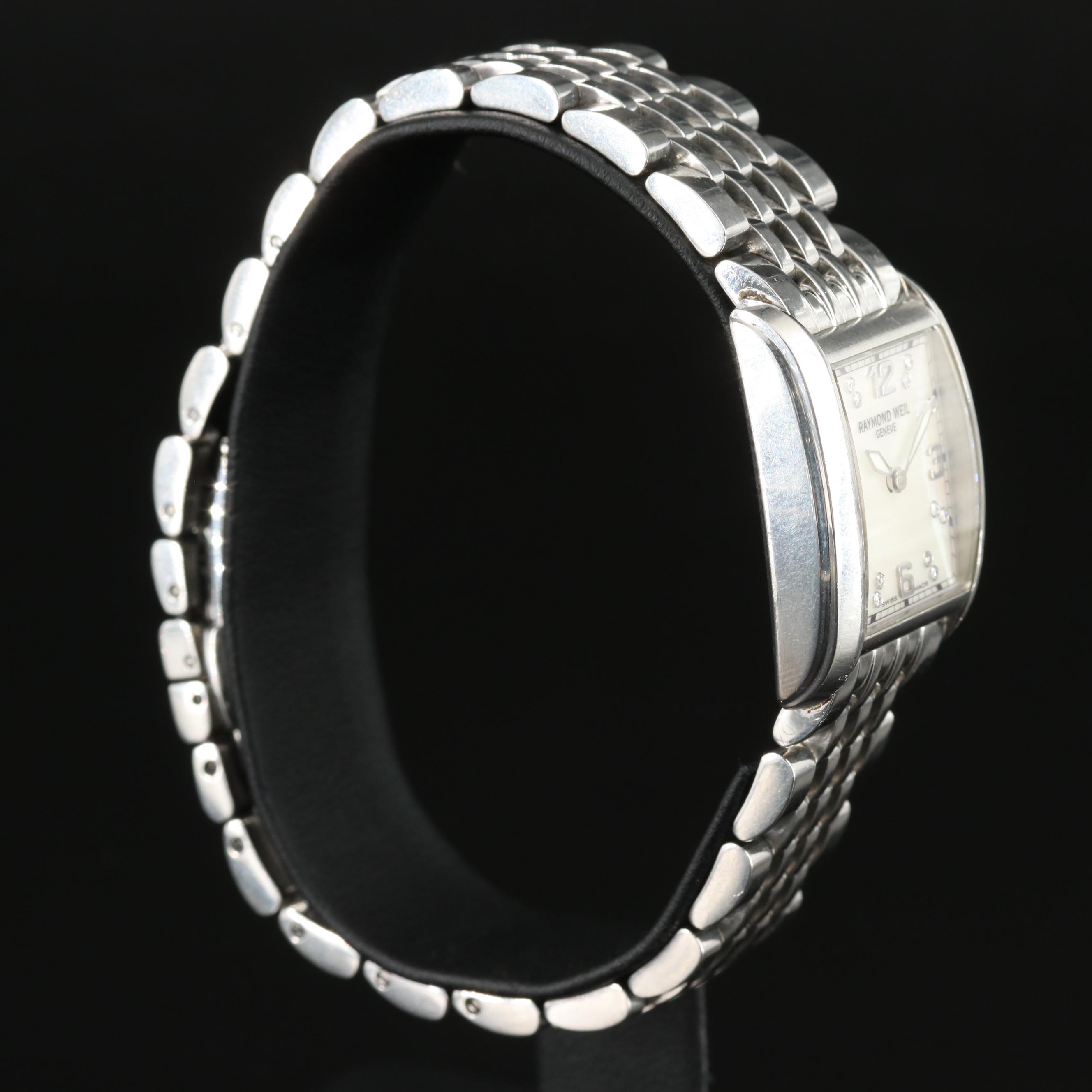 Raymond Weil Diamond and Mother-of-Pearl Dial Watch