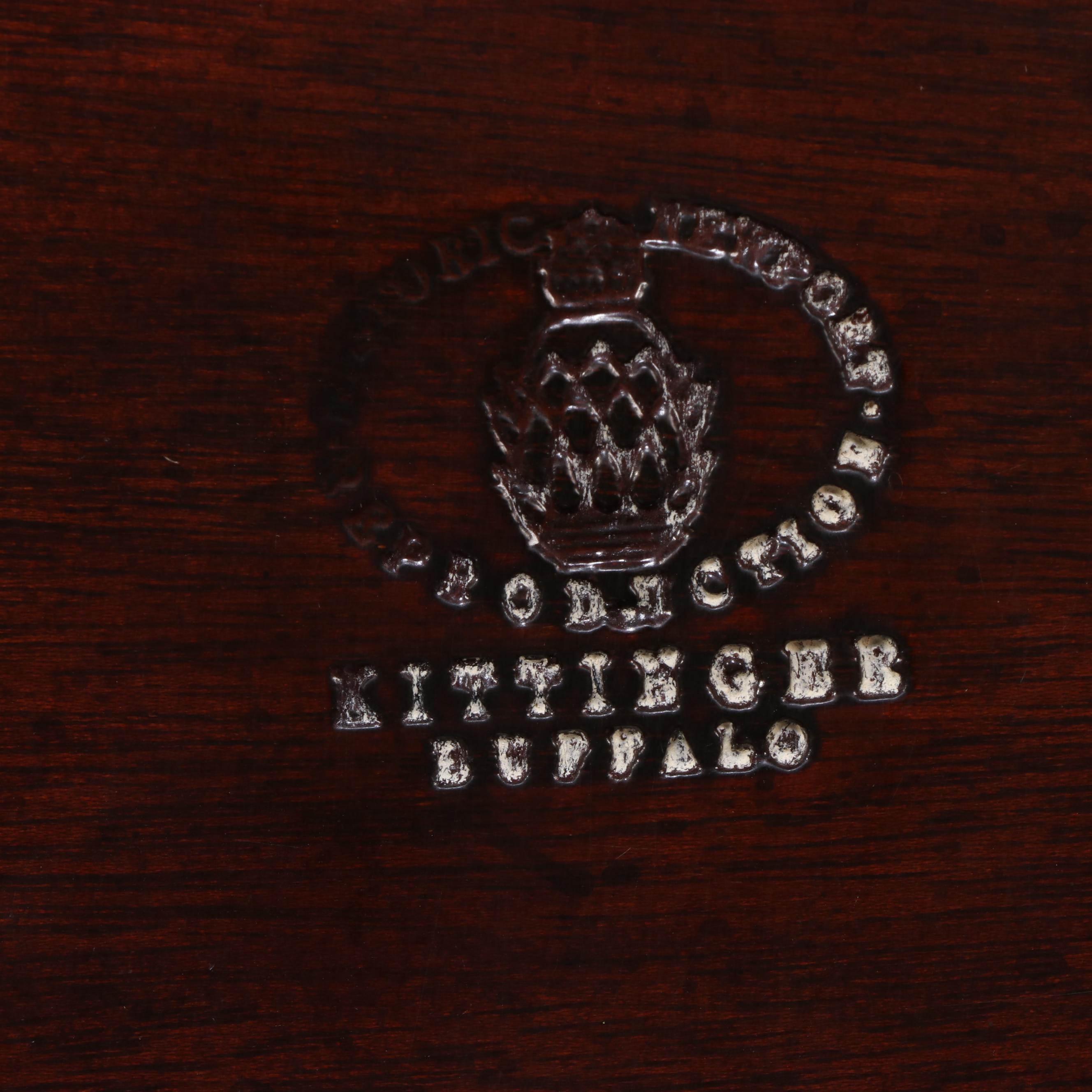 Kittinger "Historic Newport" Queen Anne Style Mahogany Birdcage-Action Tea Table