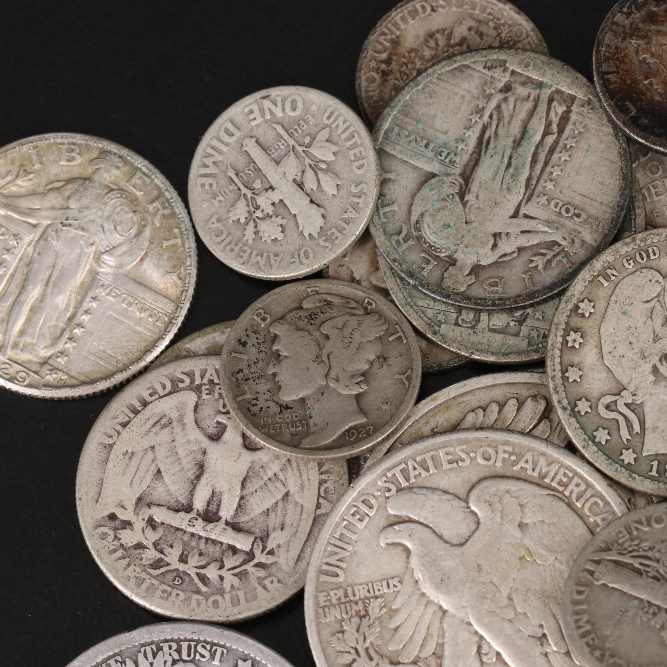 Forty-Eight Antique to Vintage U.S. Silver Coins