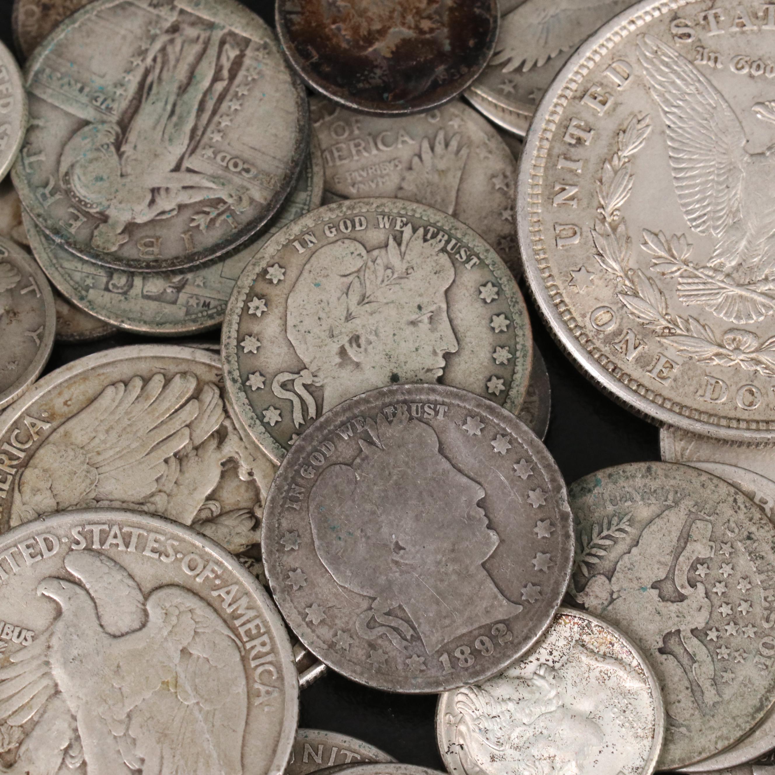 Forty-Eight Antique to Vintage U.S. Silver Coins