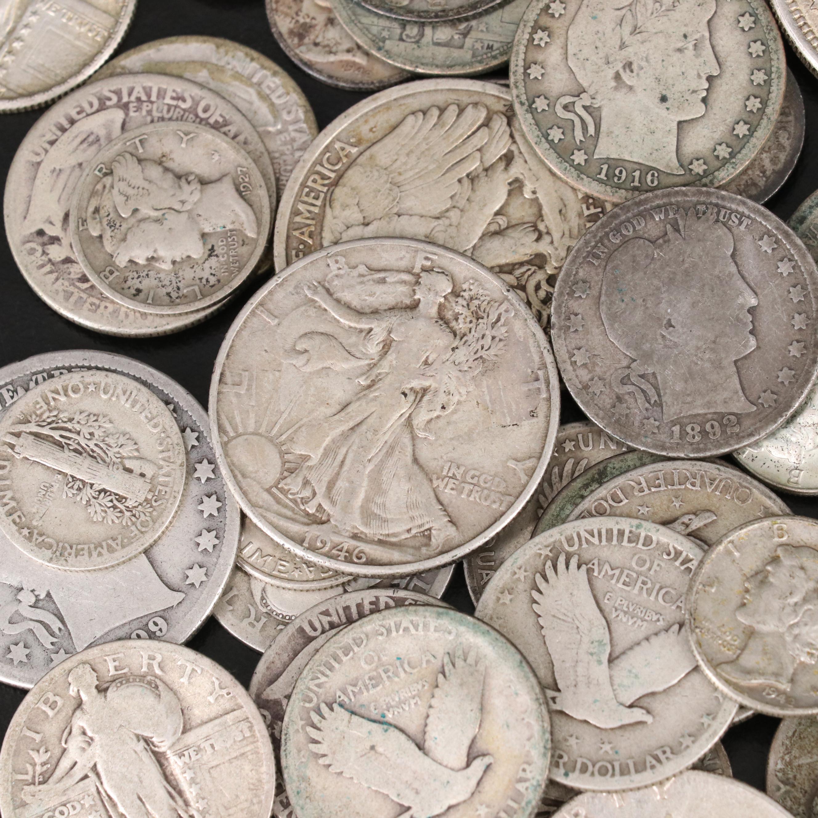 Forty-Eight Antique to Vintage U.S. Silver Coins